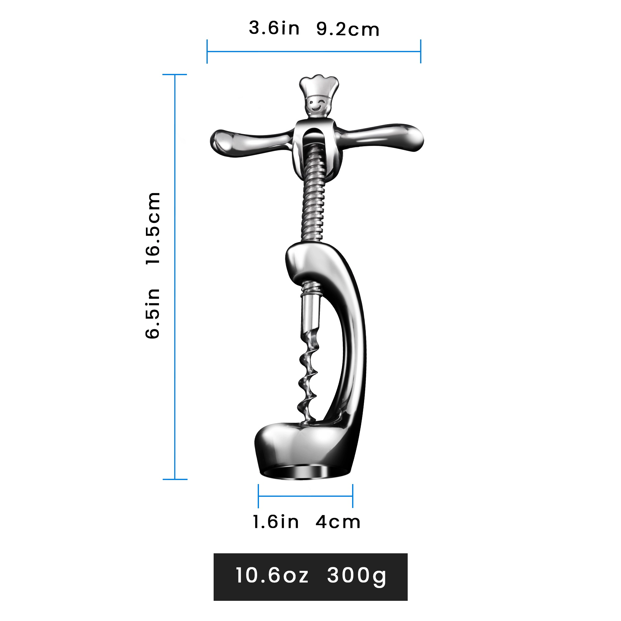 Gourmet Easy Corkscrew Wine Bottle, Stainless Steel Heavy-Duty Wine Bottle Opener