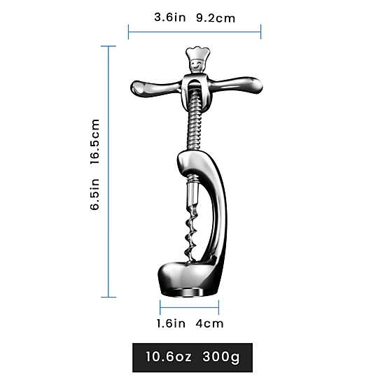 Gourmet Easy Corkscrew Wine Bottle, Stainless Steel Heavy-Duty Wine Bottle Opener