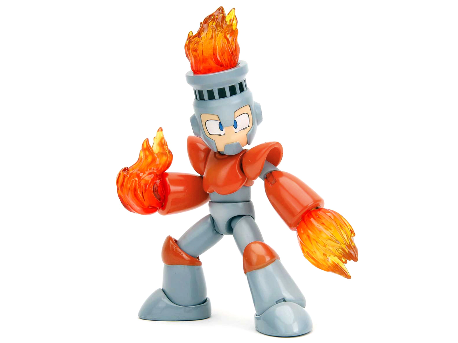 Jada Fire Man 5.5" Moveable Figure with Accessories and Alternate Head and Hands "Mega Man" (1987) Video Game