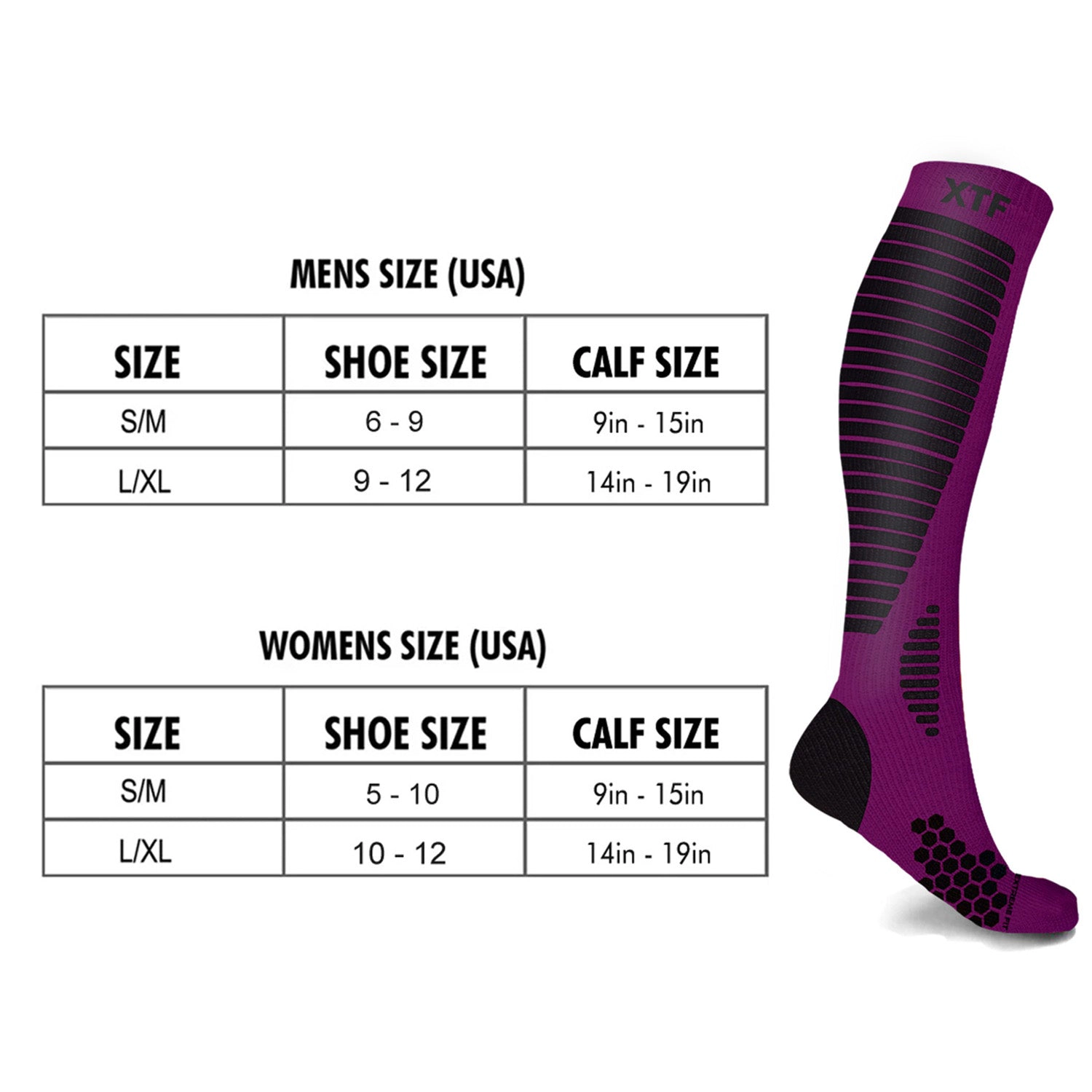 Extreme Fit Copper Compression Socks - Knee High For Running