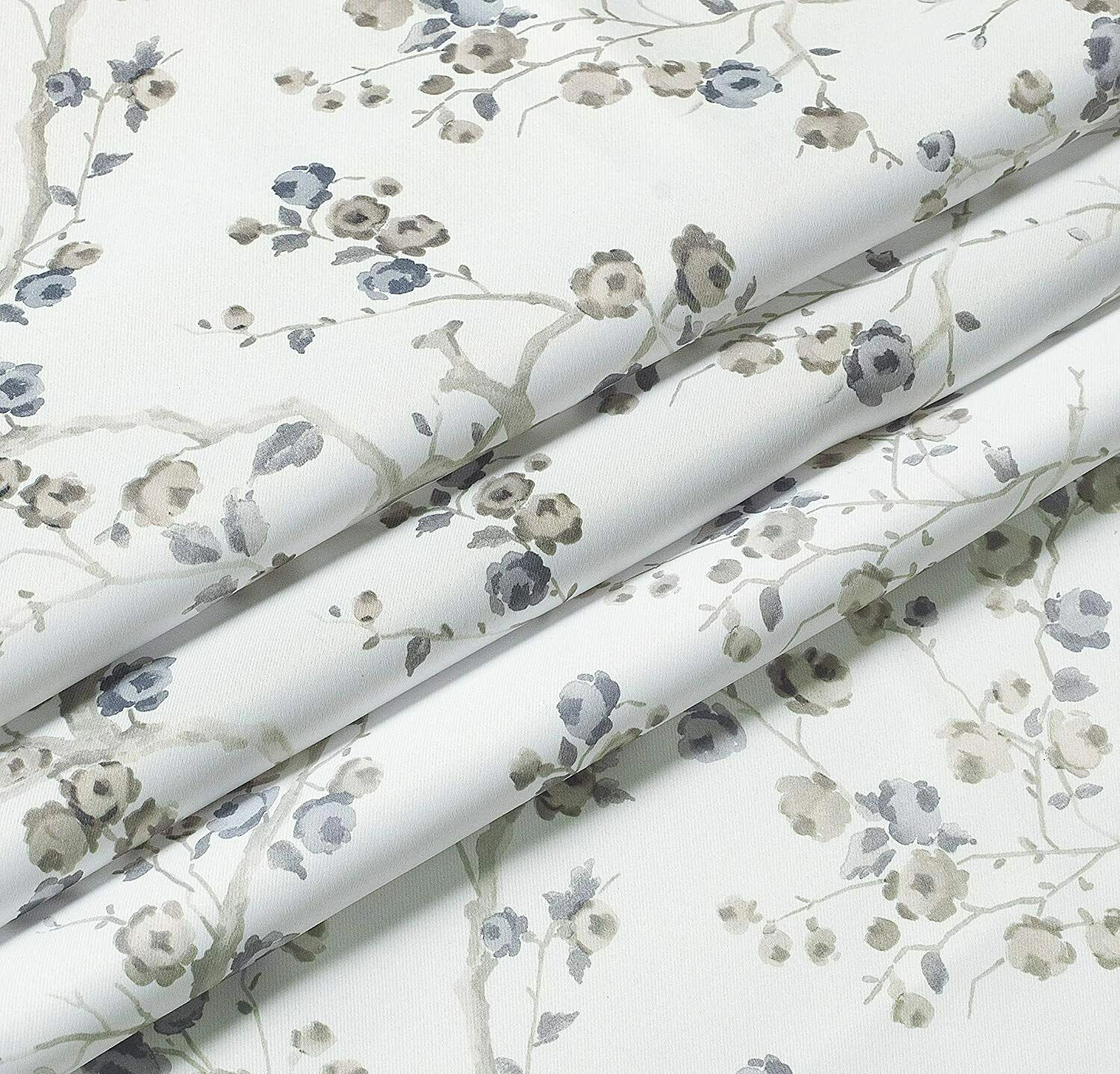 Kate Aurora 2 Pack Shabby Chic Grommet Top Floral Cherry Blossom Curtain Panels