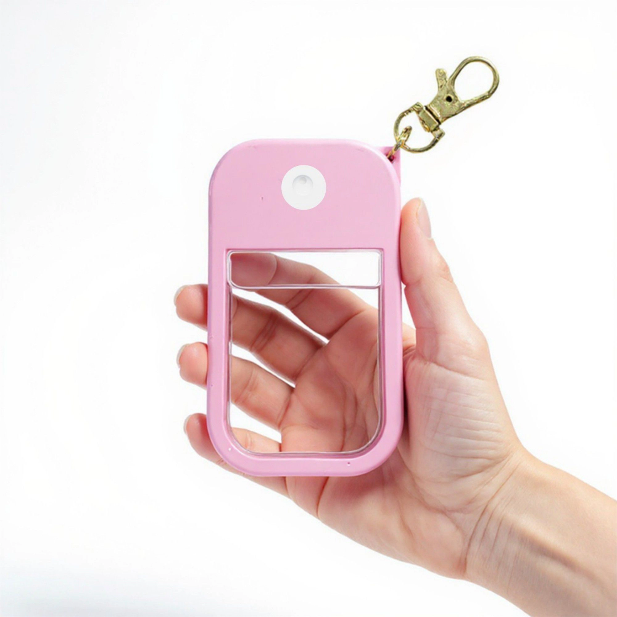 Alilang Women's Silicone Hand Sanitizer Holder Sleeve with Keychain Clip for Travel and Everyday Use 2-Piece Set