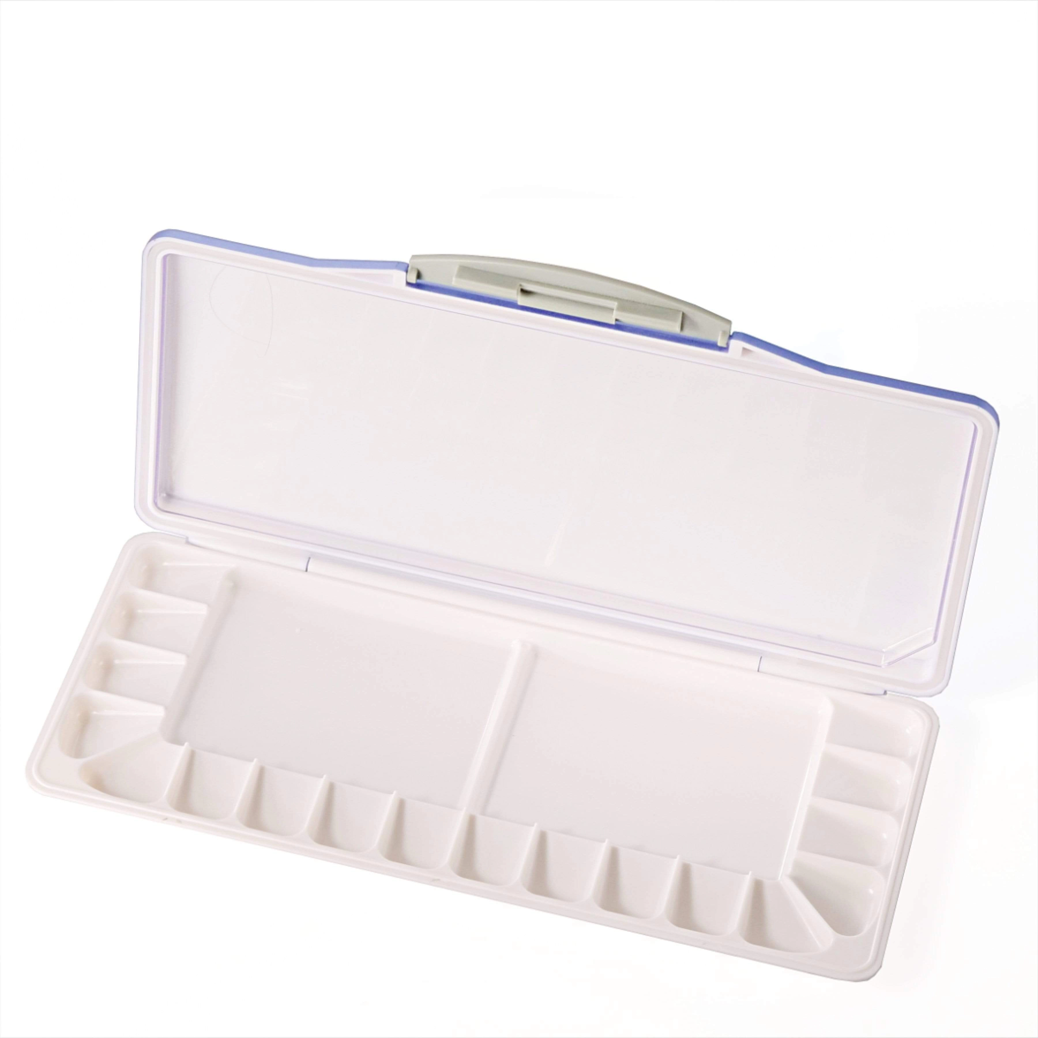 KINGART 18-Well Watercolor Palette with Airtight Snap Lid and Removable Mixing Tray