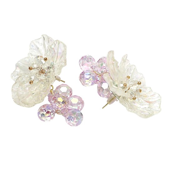 AGP PARIS Womens Diva Collection Ethereal Bloom Drop Earrings