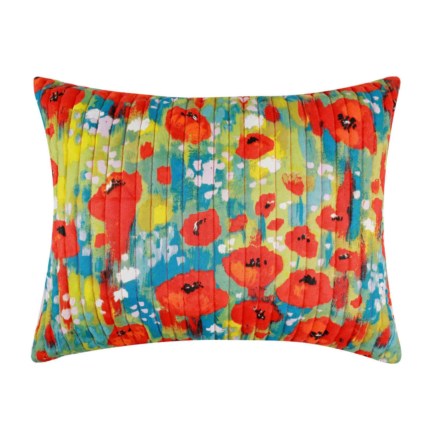 Greenland Home Fashions Poppies 100% Woven Polyester Machine Quilted Jacquard Sham