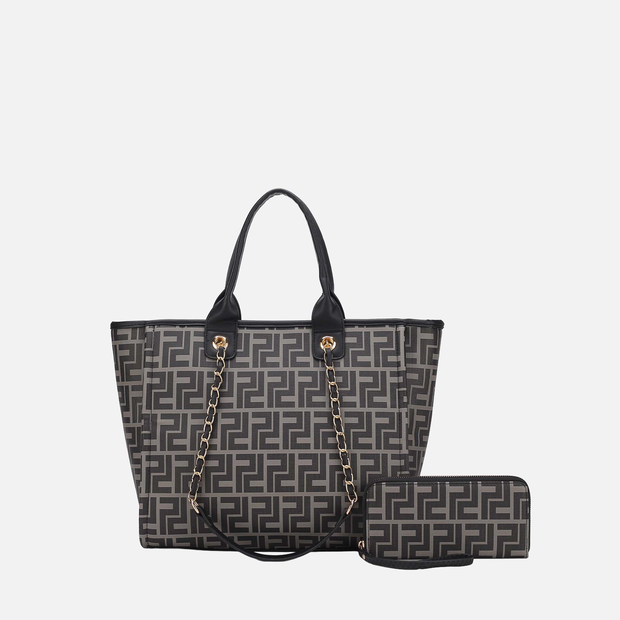 MKF Collection by Mia K. Marlene Tote Bag with Matching Wallet Vegan Leather