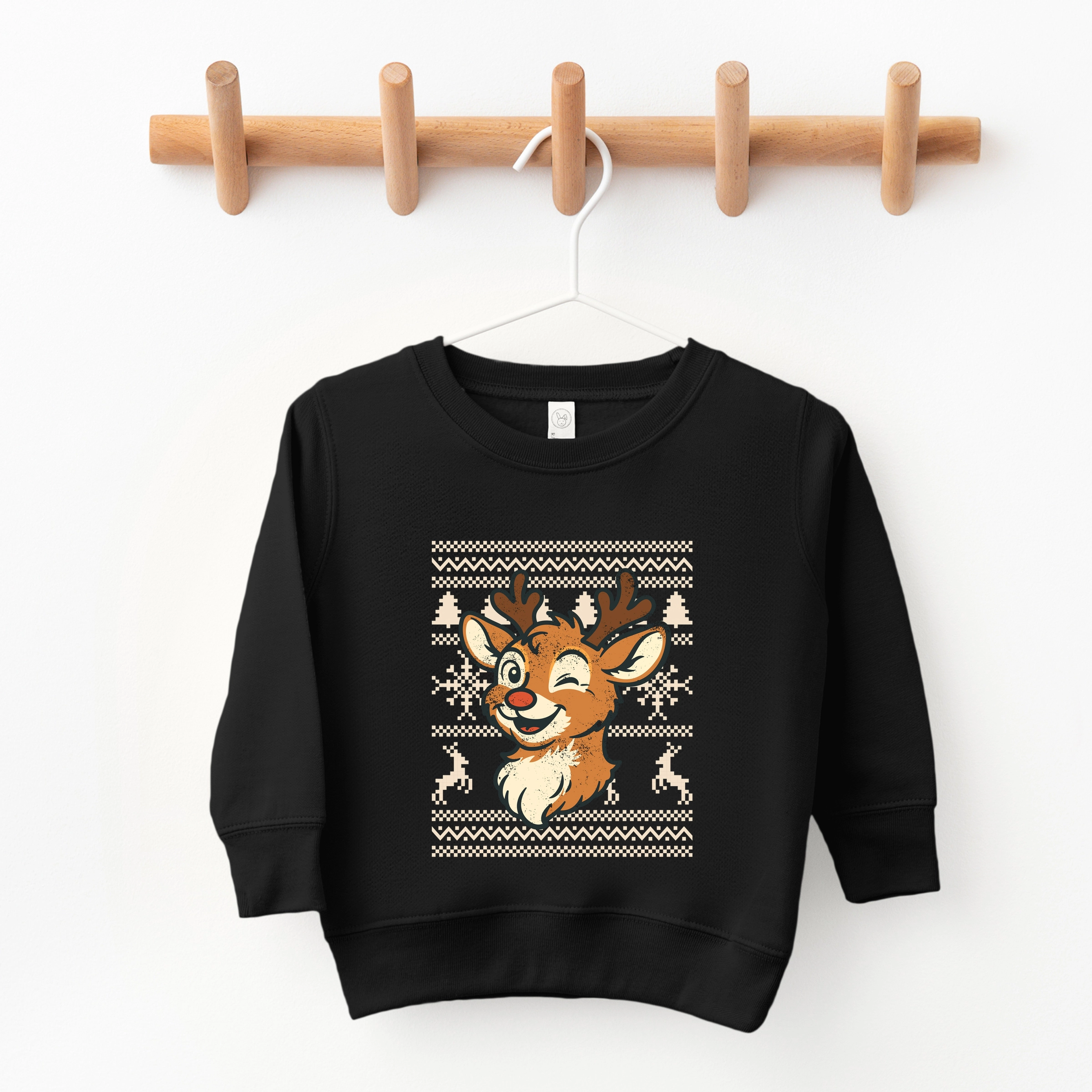 The Juniper Shop - Toddler Graphic Sweatshirt Ugly Sweater Reindeer