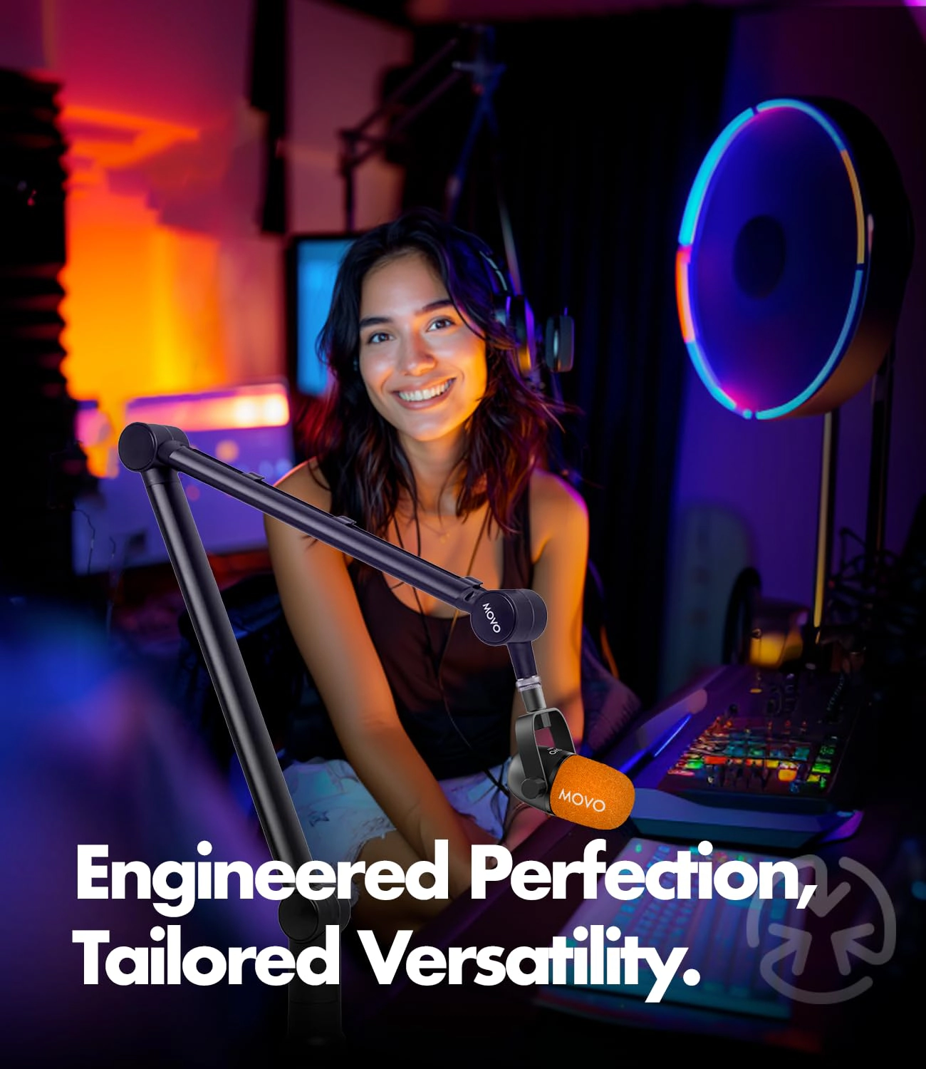 Movo CastMic Dynamic XLR Podcast Microphone for PC, Gaming, Streaming, YouTube, and Musicians - Cardioid Podcast Mic