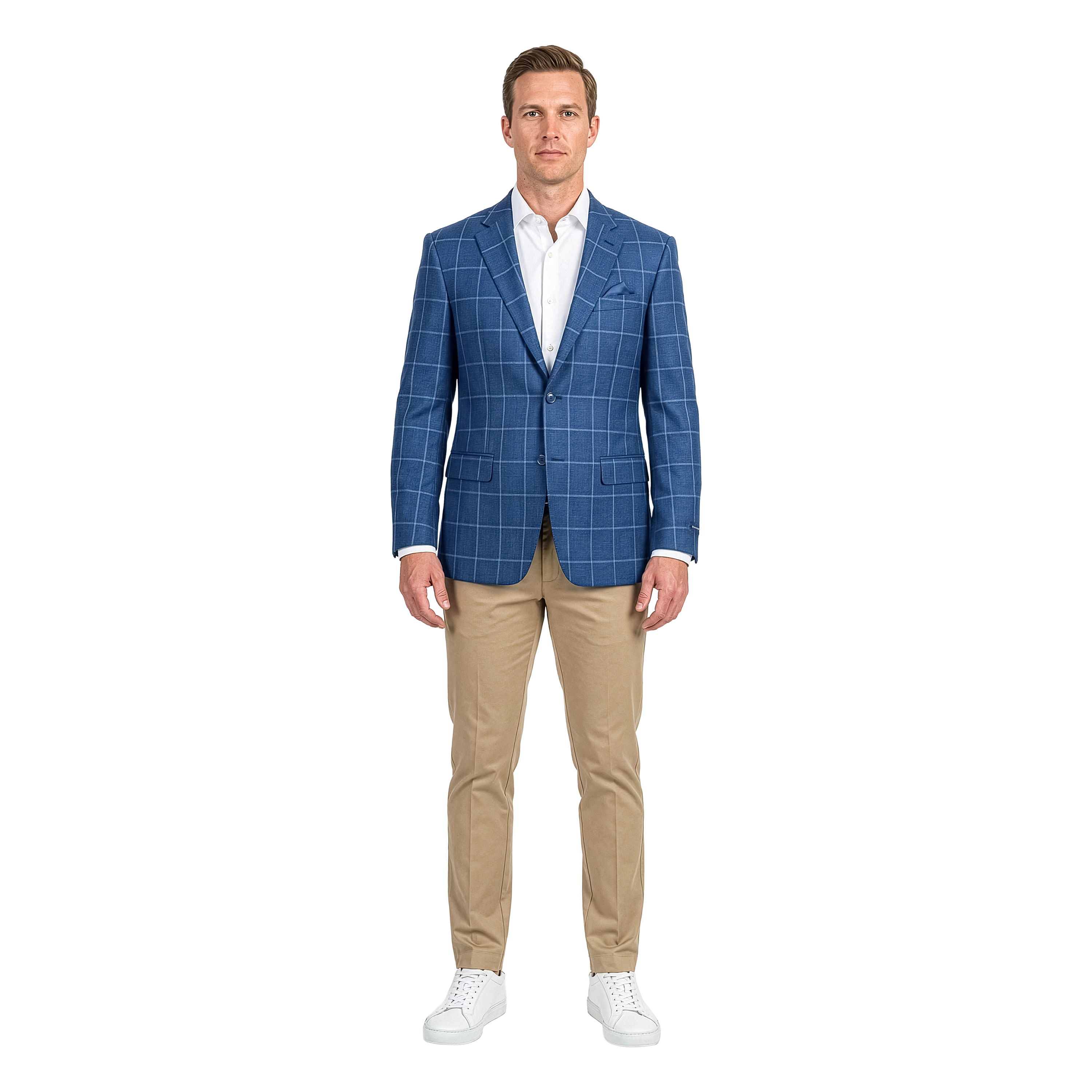 ZeGarie Mens Regular Fit Windowpane Sport Coat