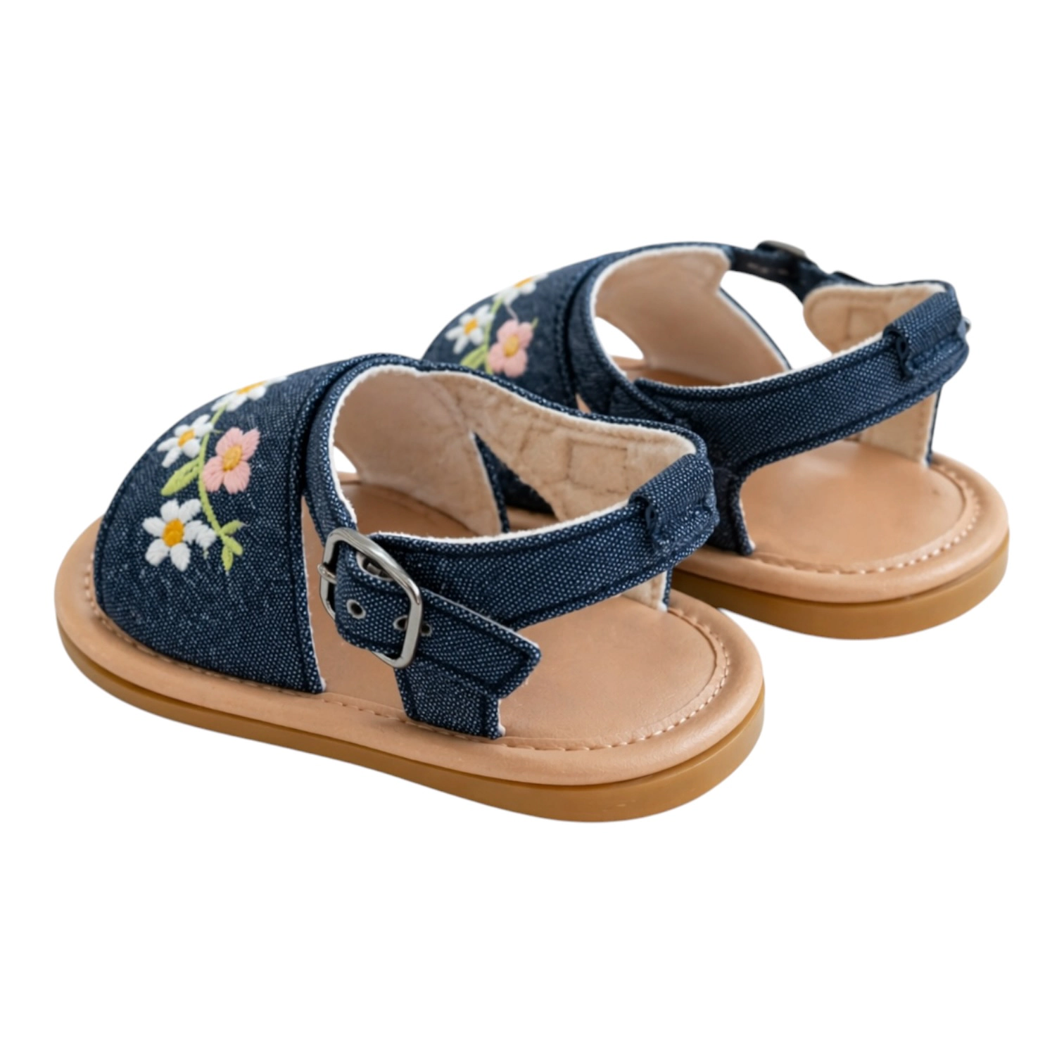 Laurenza's Baby Girls Floral Embroidered Sandals