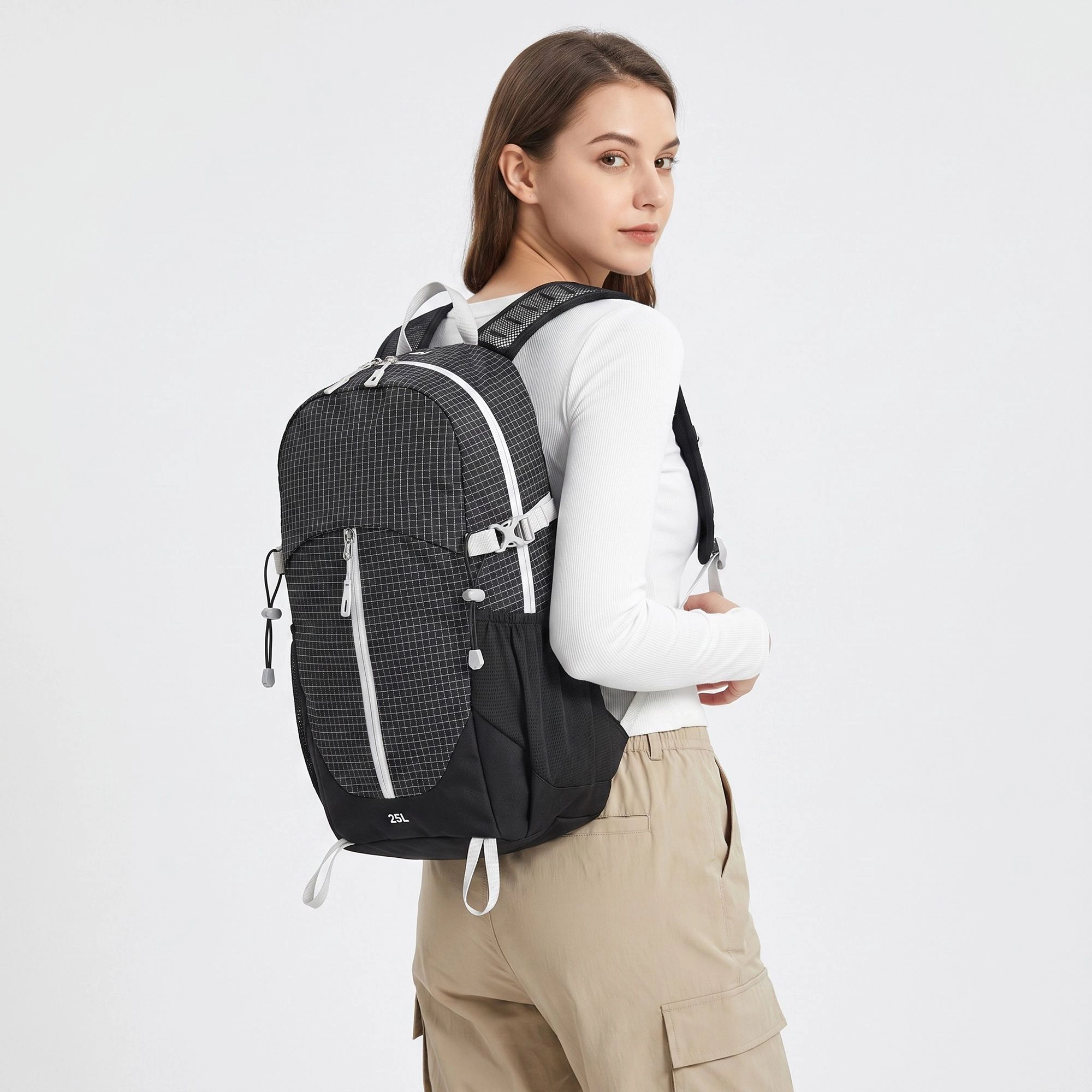 Alilang Women's Lightweight Travel Backpack with Side Pockets Adjustable Straps Multi Pocket Design