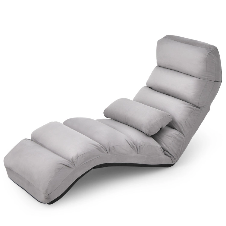 Hivvago Folding Lazy Sofa Couch With Pillow