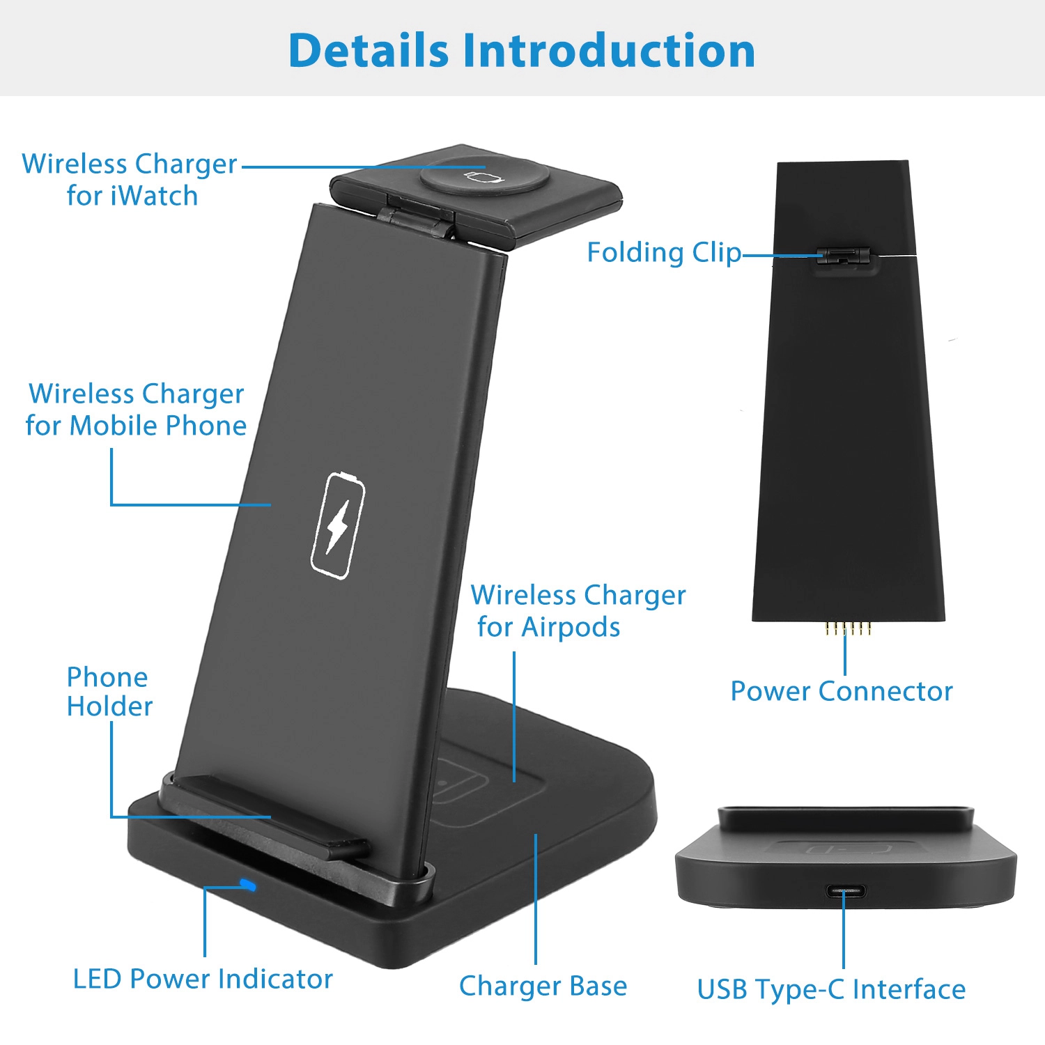 GBruno 3-in-1 Wireless Charging Dock