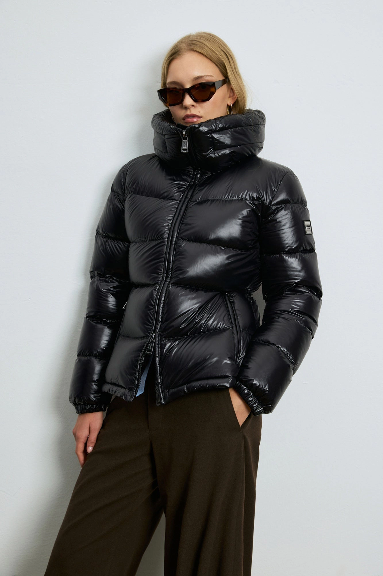 Lufian Women's Shiny Goose Down Puffer Jacket
