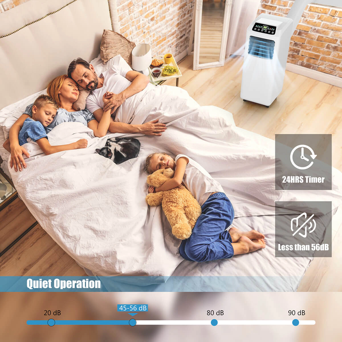 SlickBlue Portable AC Unit with Cooling, Dehumidifier and Fan Modes
