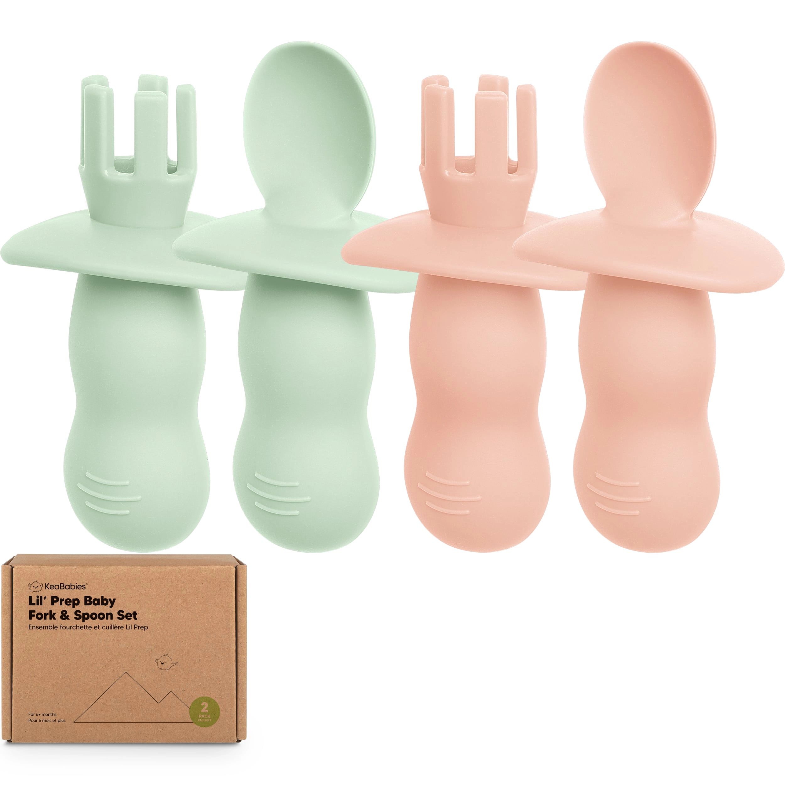 KeaBabies 2-Sets Lil’ Prep Baby Fork & Spoon