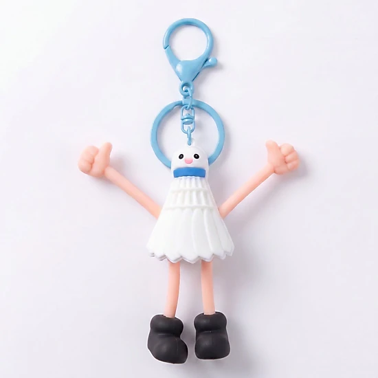 Alilang Women's 2-Piece Womens Sports Themed Bag Charm with Hanging Clip and Character Accent