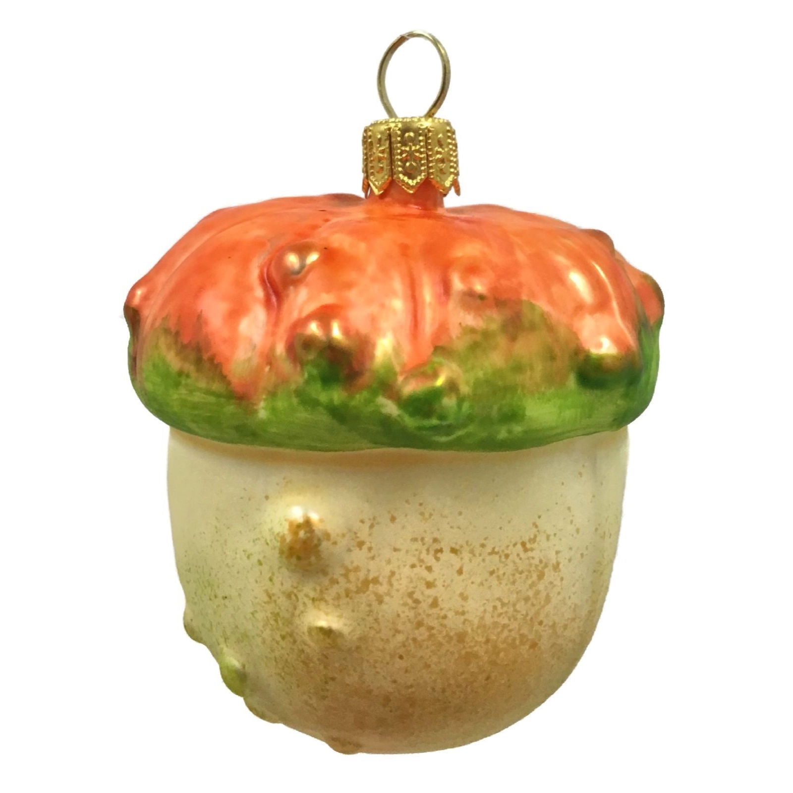 Pinnacle Peak Trading Company Turban Pumpkin Squash Polish Glass Christmas Tree Ornament Vegetable Fruit Food