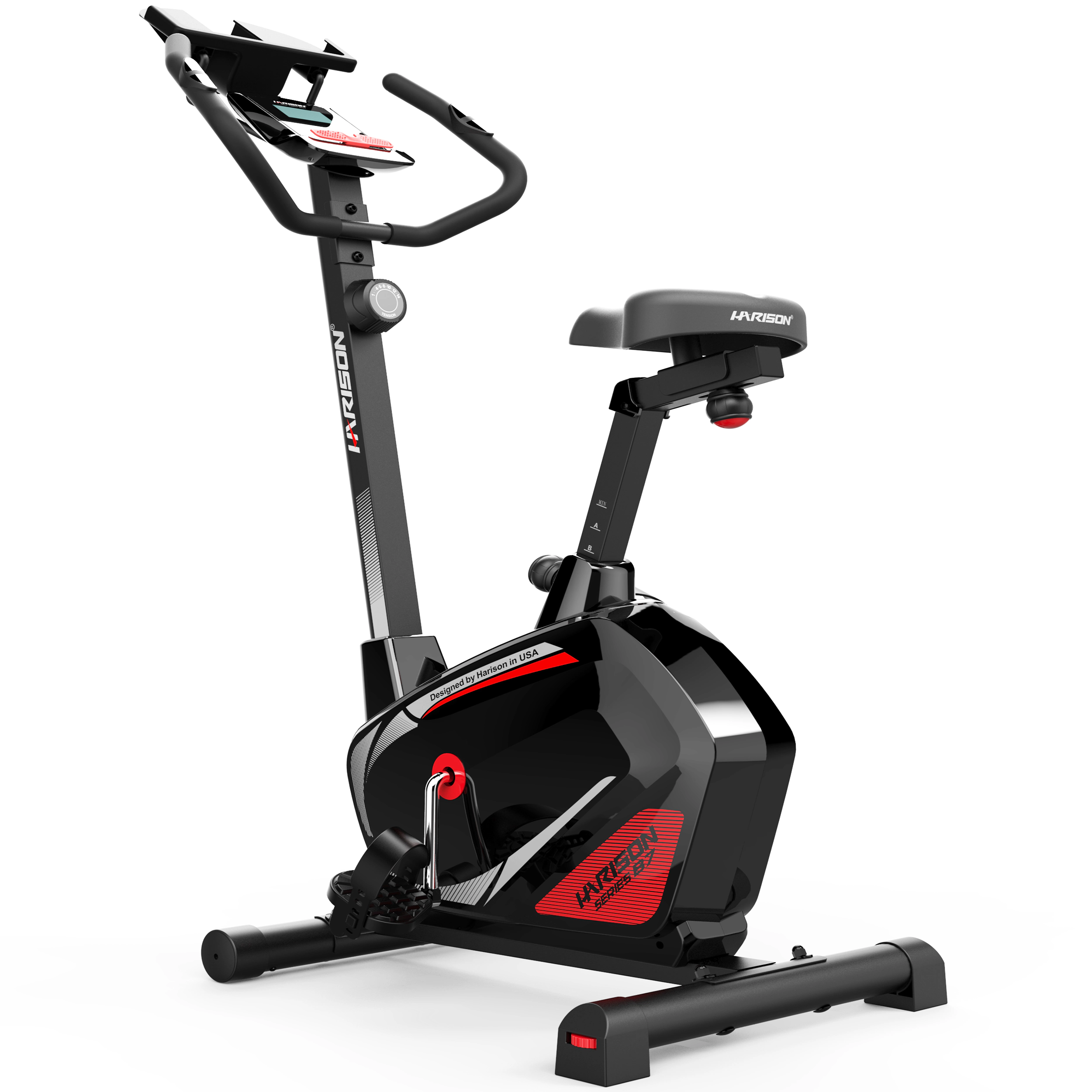 HARISON Upright Exercise Bike for Home, 350 LB Magnetic Stationary Bike with Bluetooth & LCD Monitor (HR-B7)