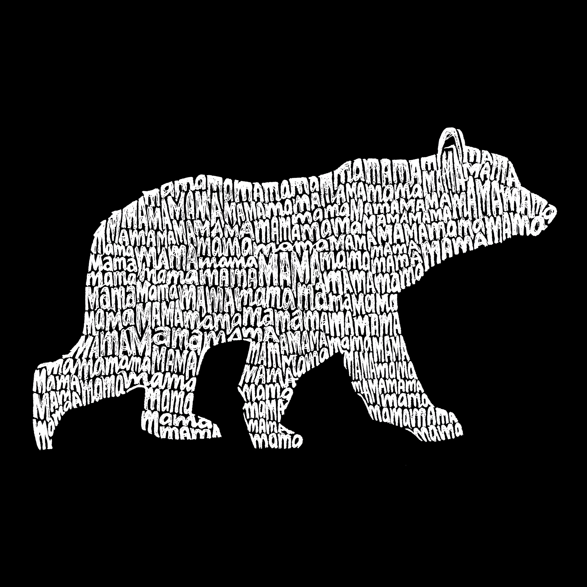 LA Pop Art Mama Bear - Women's Word Crewneck Sweatshirt