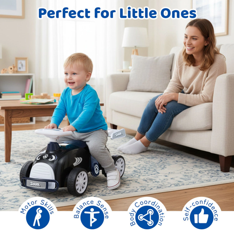 Hivvago Kids Ride On Car Sliding Toy with Music and Under-Seat Storage