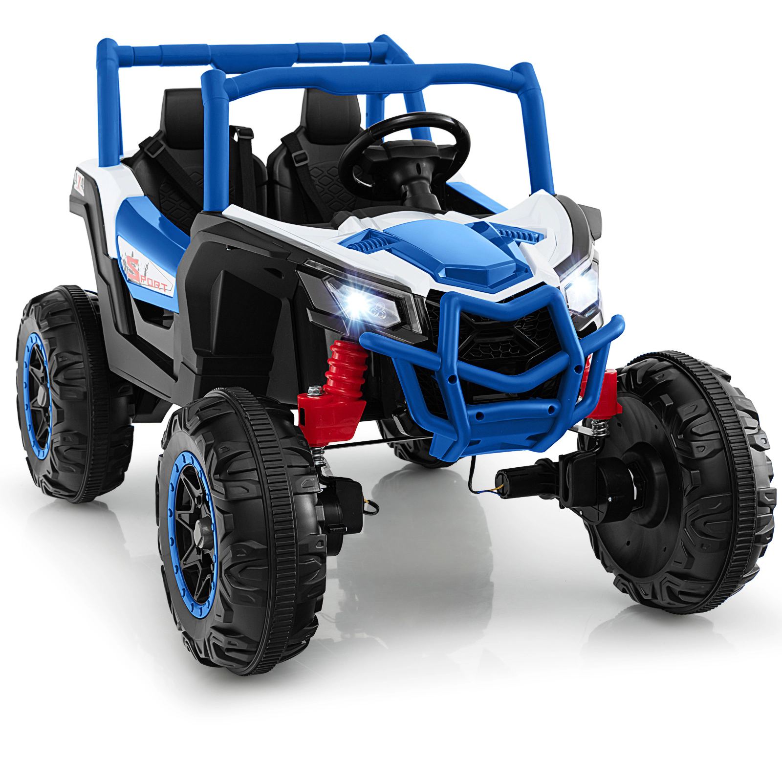 Hivvago 2-Seater Kids Ride on UTV with 2.4G Remote Control for over 3 Years Old Children-Navy