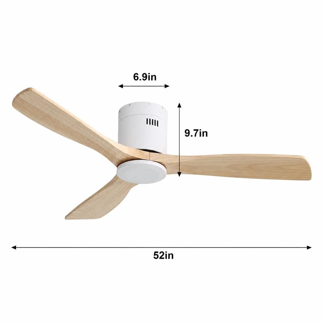 ELEMENT ACE 52 Inch Modern Low Profile Ceiling Fan