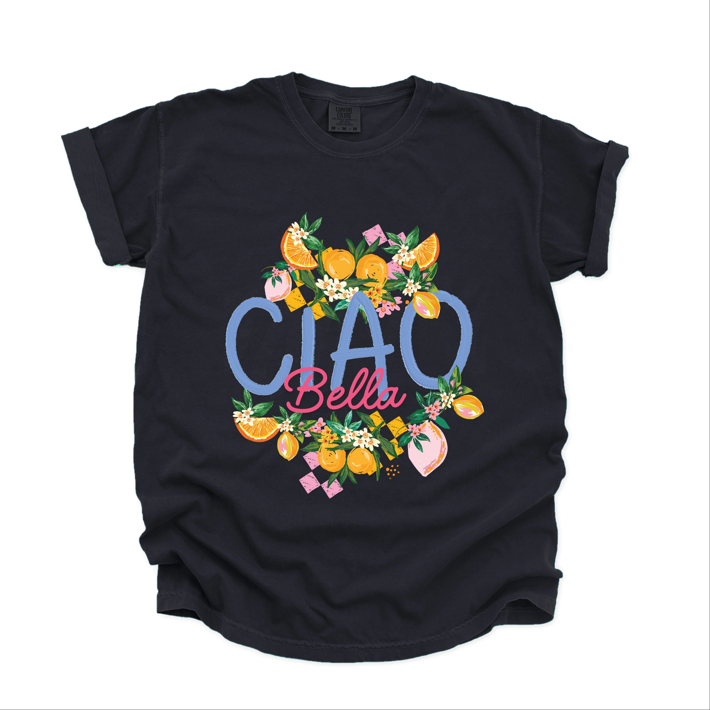 Simply Sage Market - Ciao Bella Lemon Women's Garment Dyed Graphic T-Shirt