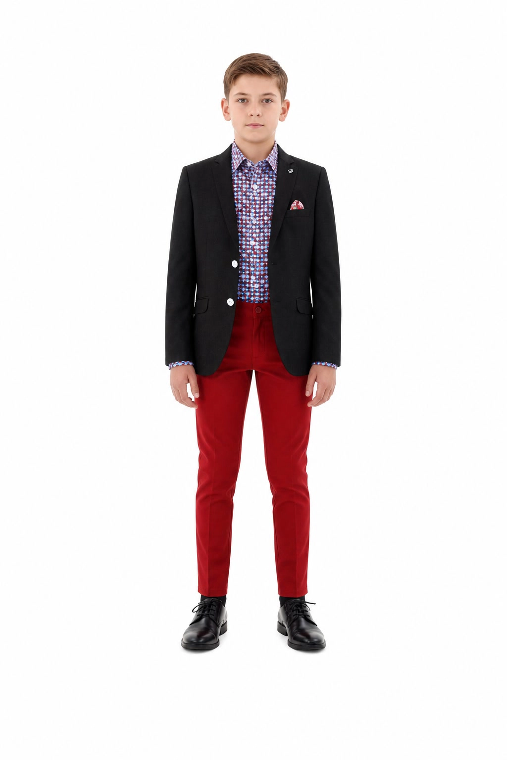 Elie Balleh Boys Slim Fit Clasic Mélange Jacket