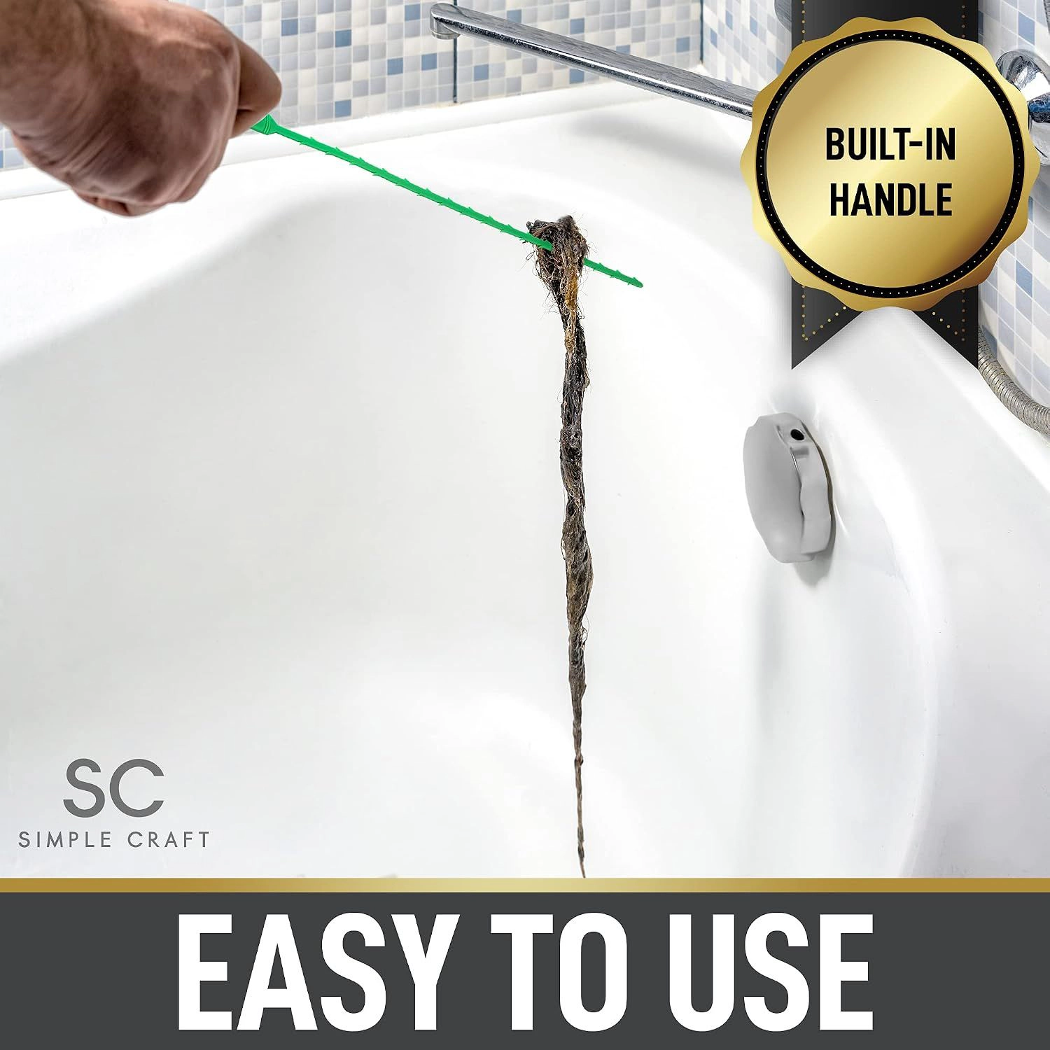 Zulay Kitchen 5 Pack 20-Inch Plumbing Snake Drain Clog Remover by Simple Craft
