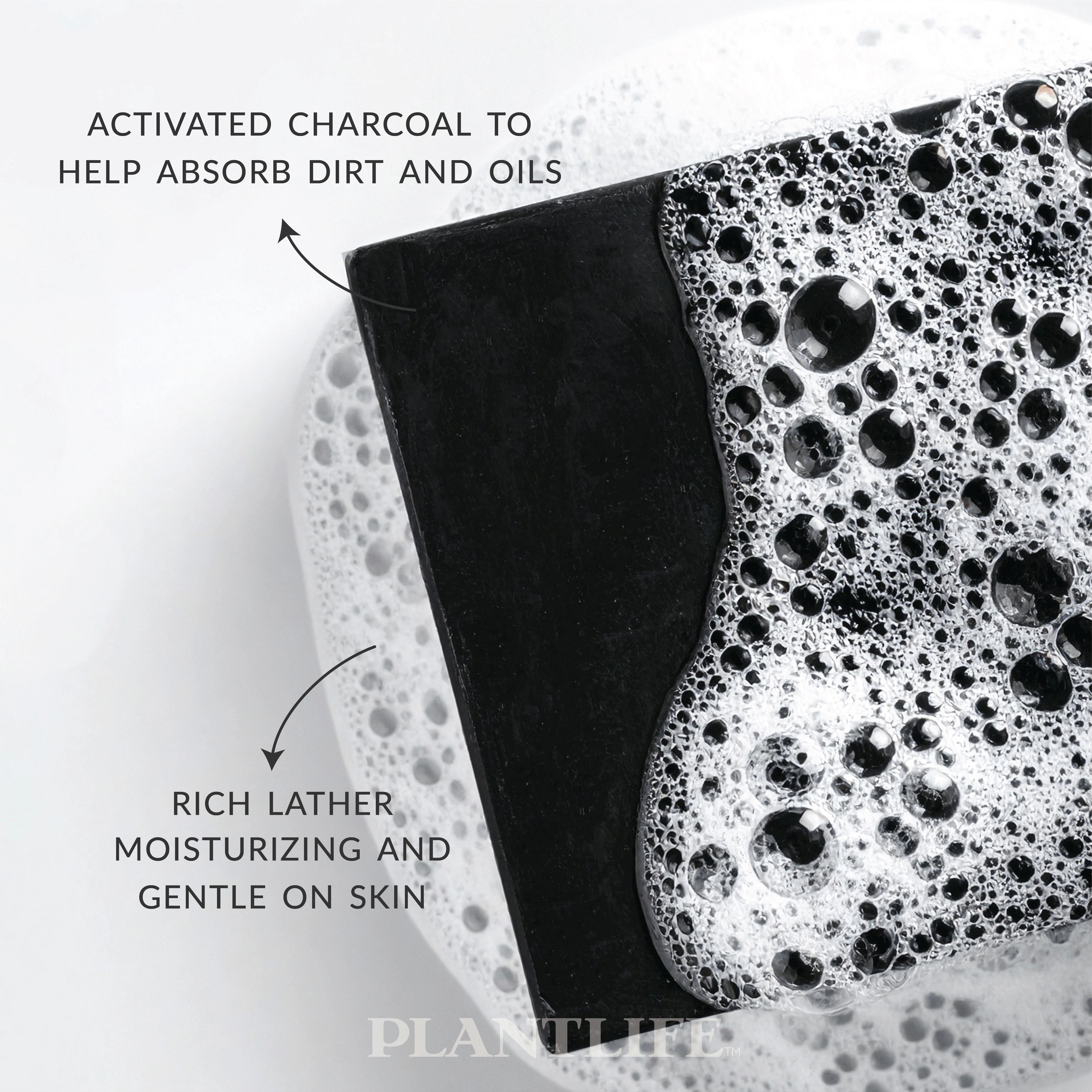 Plantlife Black Soap with Activated Charcoal Aromatherapy Herbal Soap