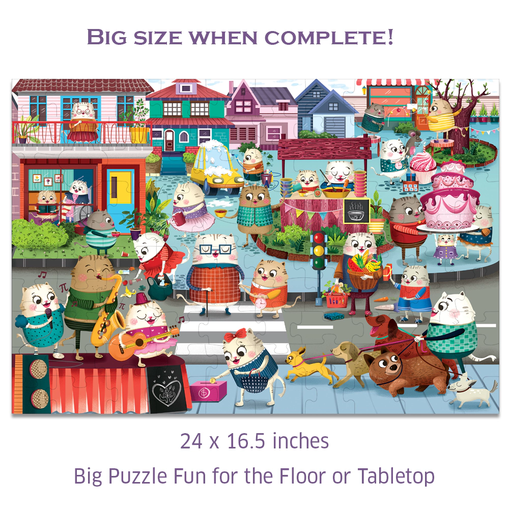 Chalk & Chuckles Caring Cats Helpfilli Activity Puzzle -100 pieces