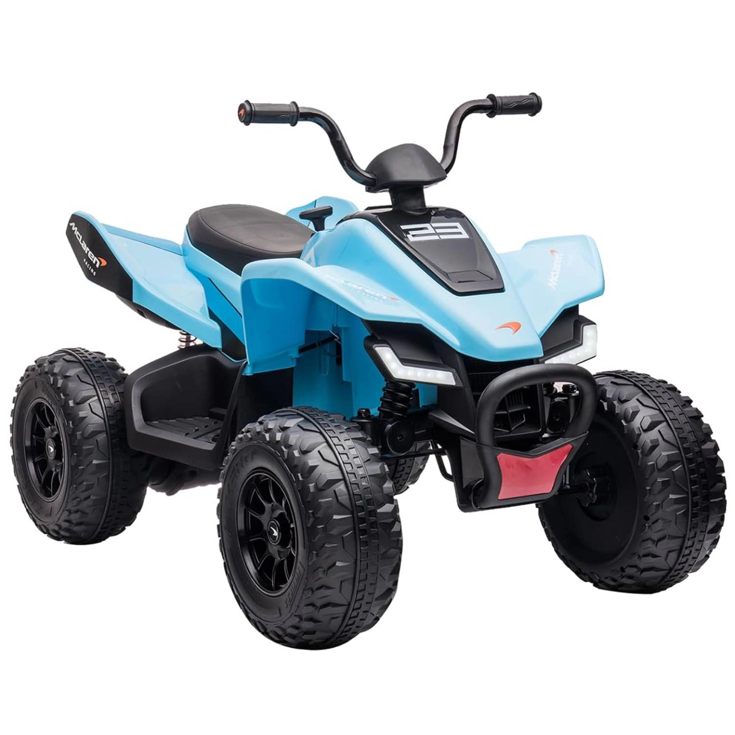 Enjyam Licensed McLaren 24V Kids Ride-On Car, Electric 4-Wheeler Quad ATV w/ 2 Speeds, LED, Bluetooth & Music
