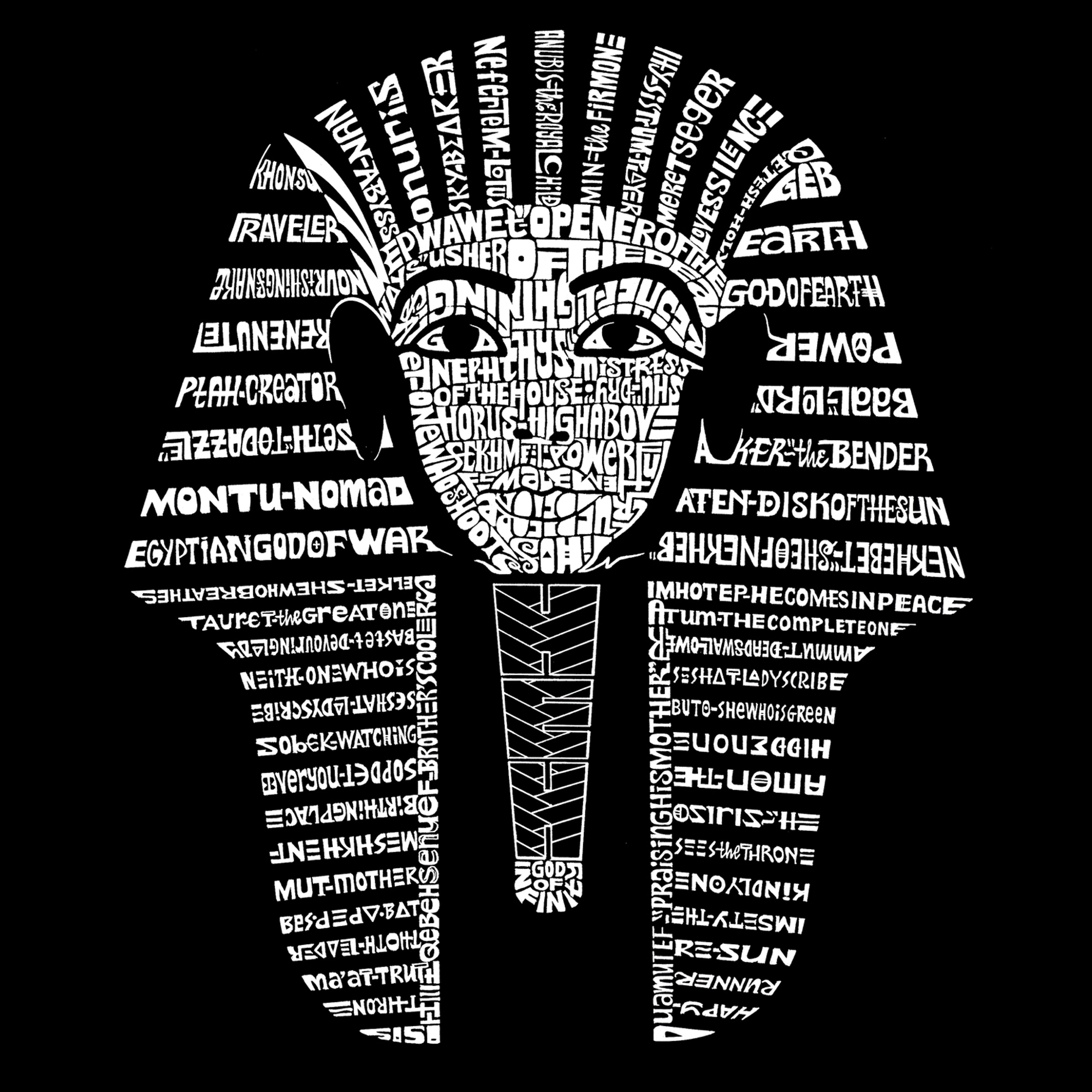 LA Pop Art Men's Word T-Shirt - King Tut