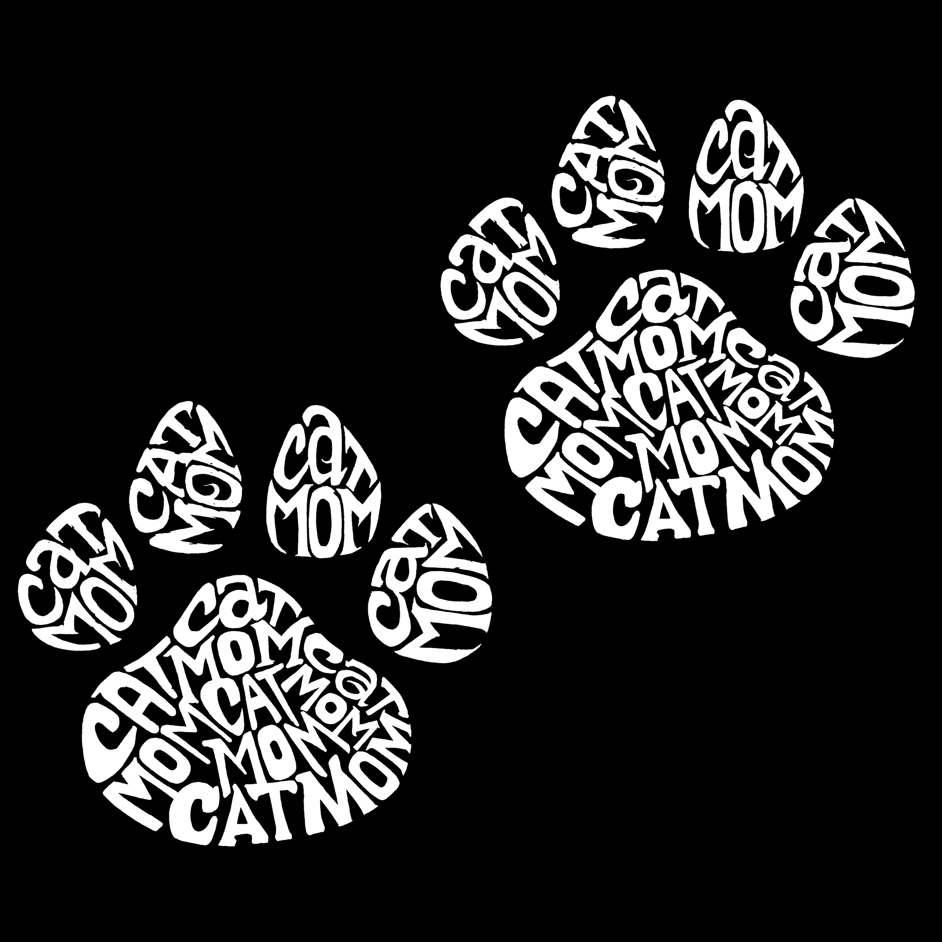 LA Pop Art Cat Mom - Women's Word Hooded Sweatshirt