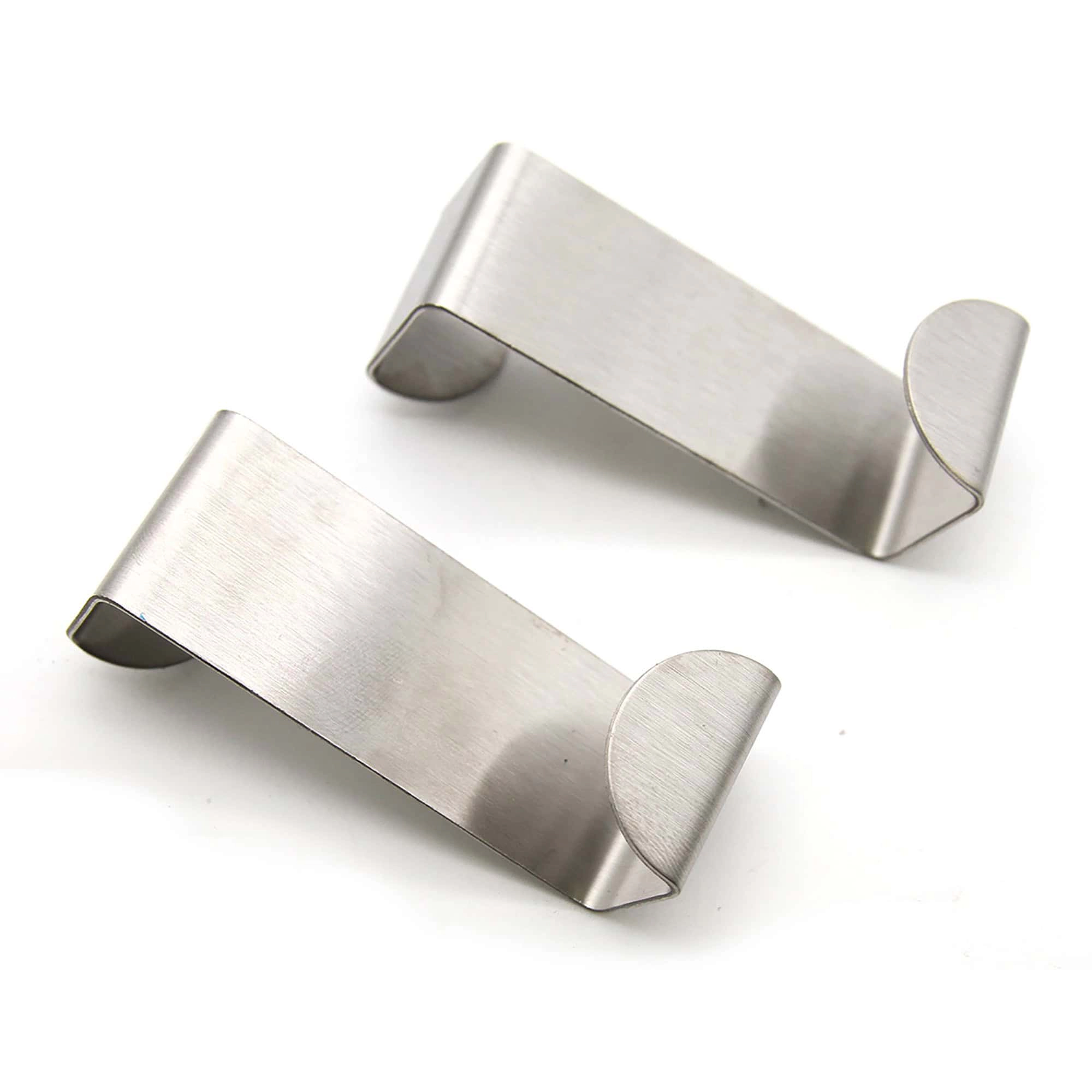Evideco 2-Pack Stainless Steel Over-the-Door Hooks, Fingerprint & Rust Resistant