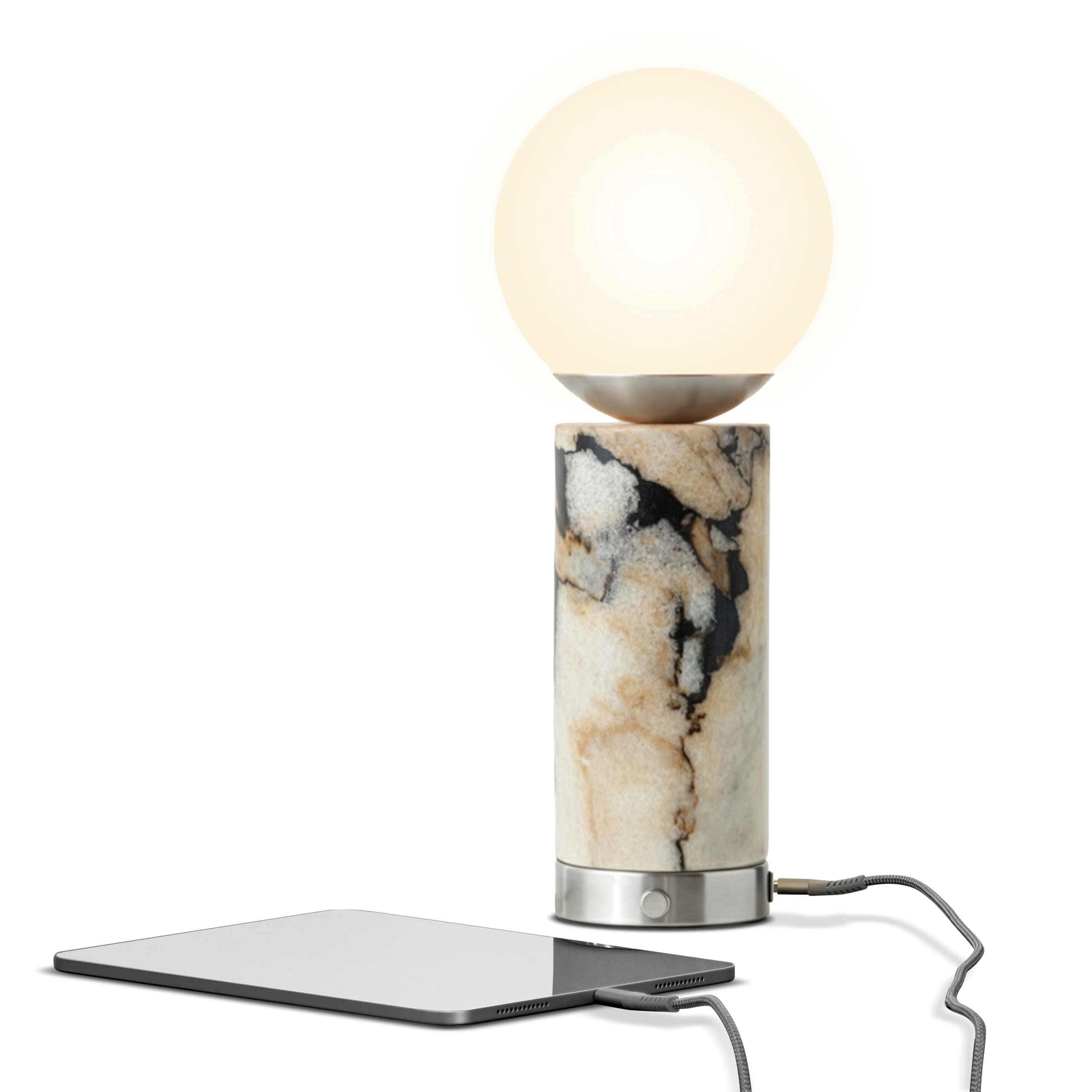 Brightech Aspen Marble Glass Table Lamp