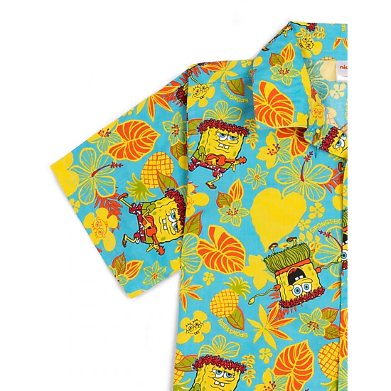 Nickelodeon SpongeBob SquarePants Boys' Hawaiian Button-Down Shirt