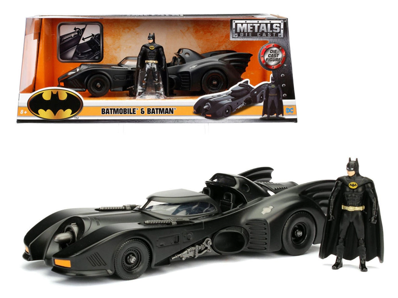 Jada 1989 Batmobile with Diecast Batman Figure 1/24 Diecast Model Car by Jada
