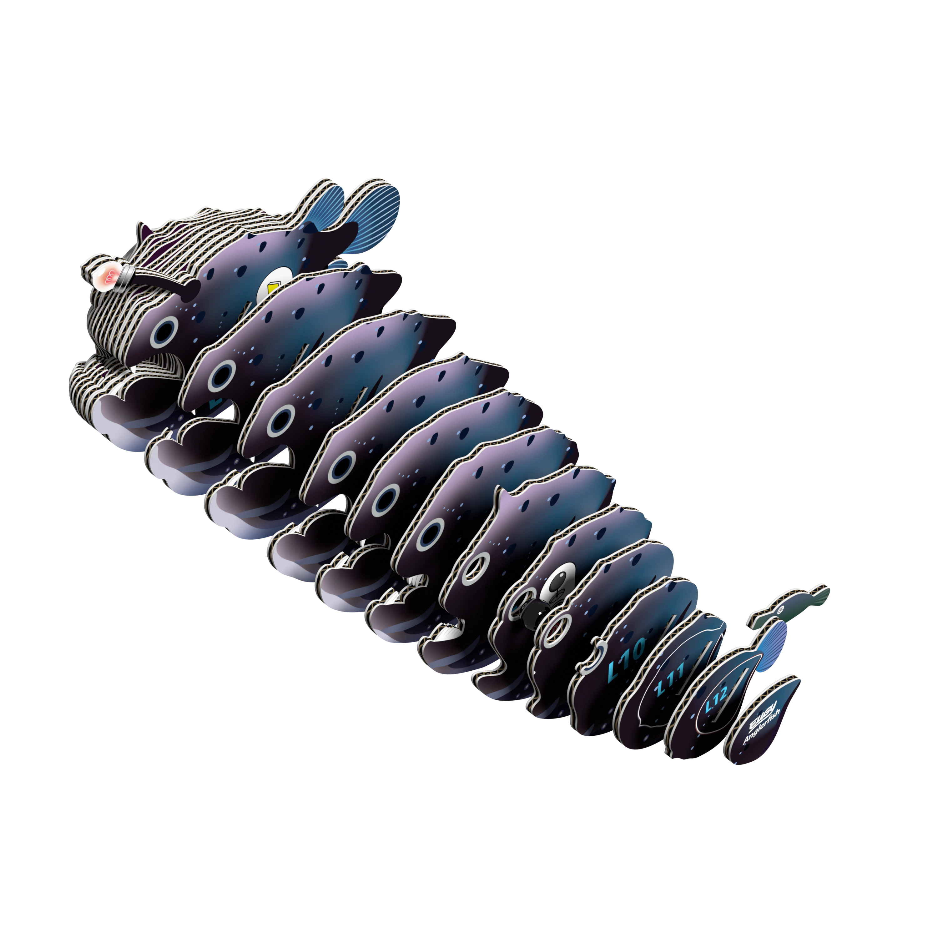 EUGY Anglerfish 3D Puzzle - contains 29 puzzle pieces
