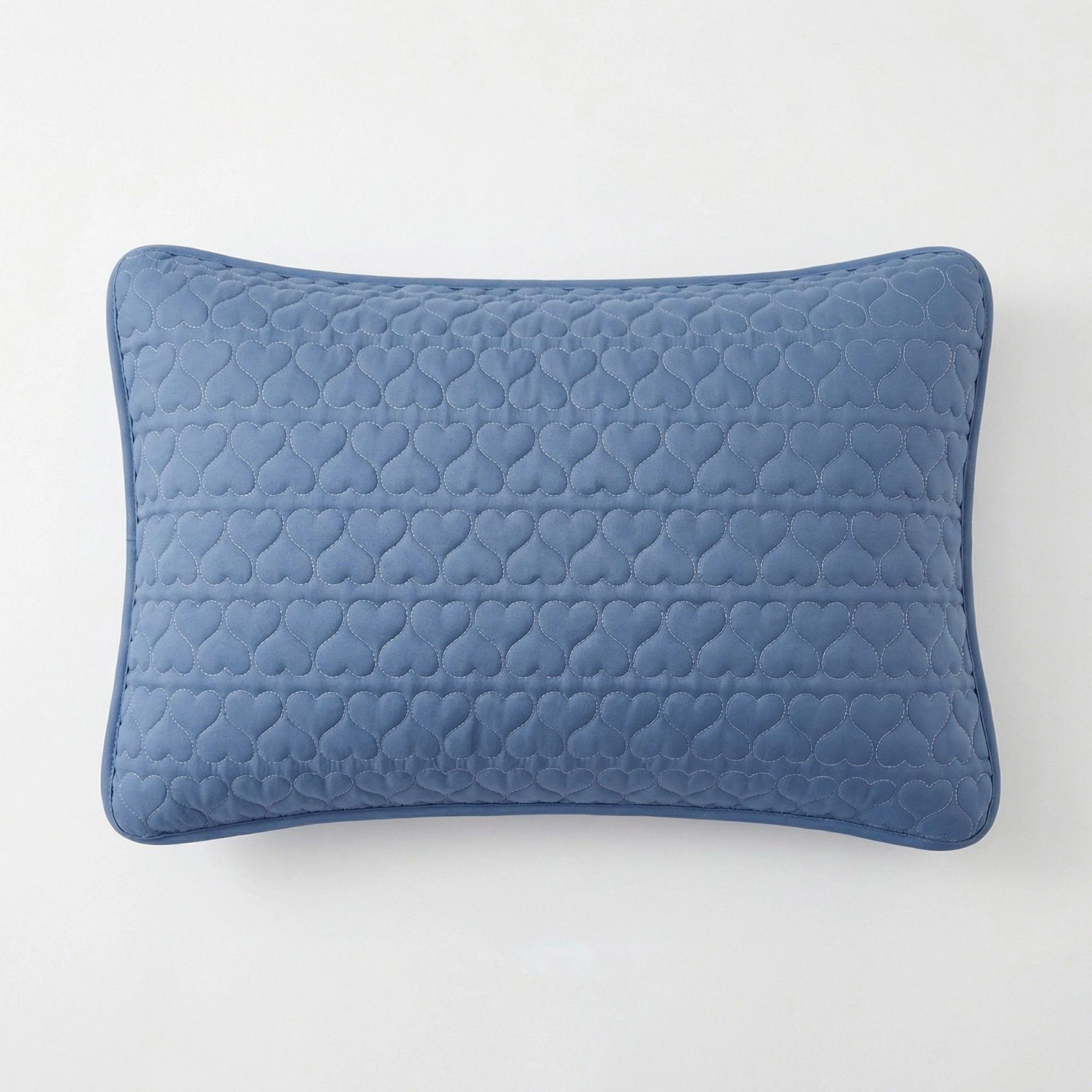 Alilang Unisex 2-Pack Heart Quilted Pillowcases with Envelope Closure Decorative Sleep Cover Set 18.9x29in