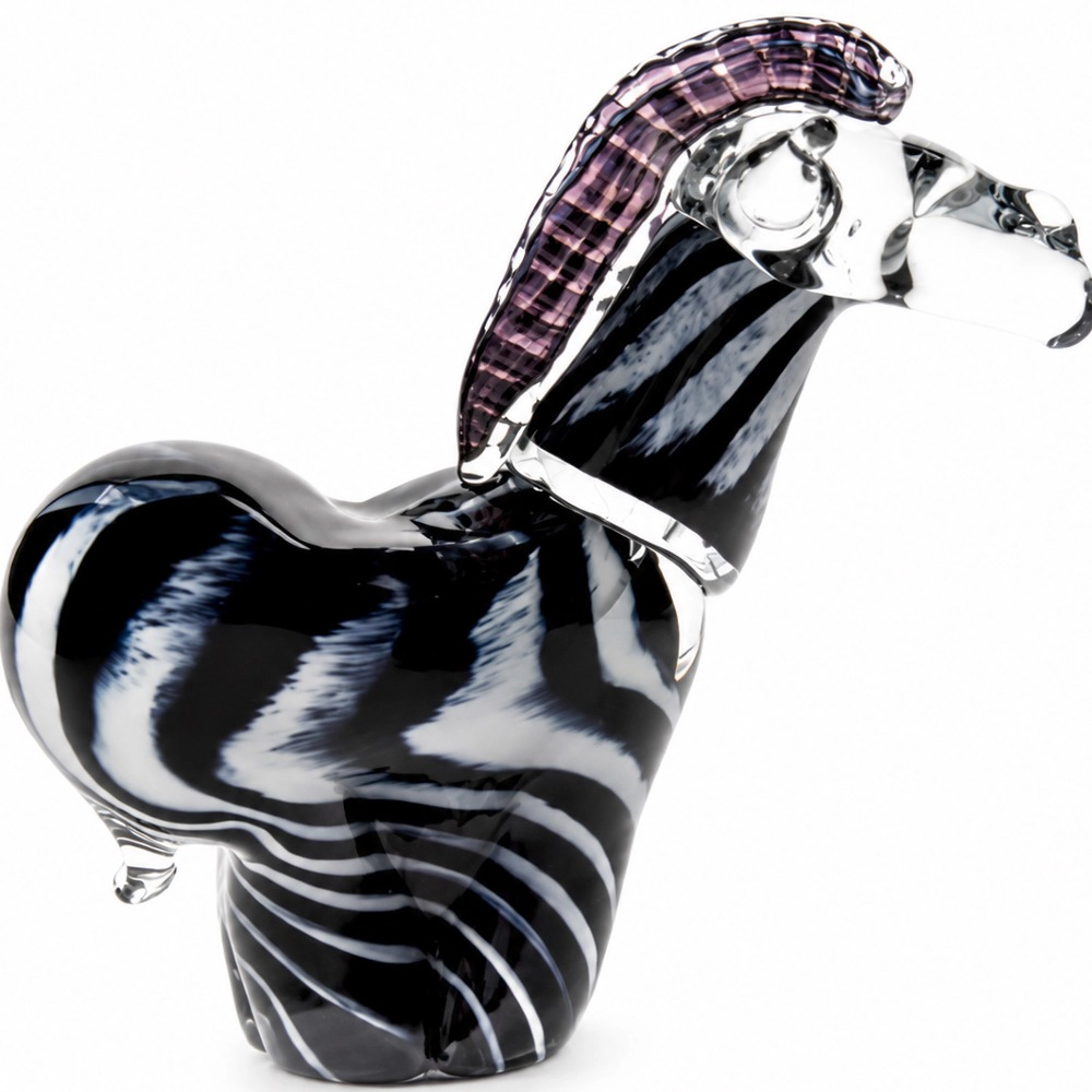 Mbare Hand Blown Glass Zebra