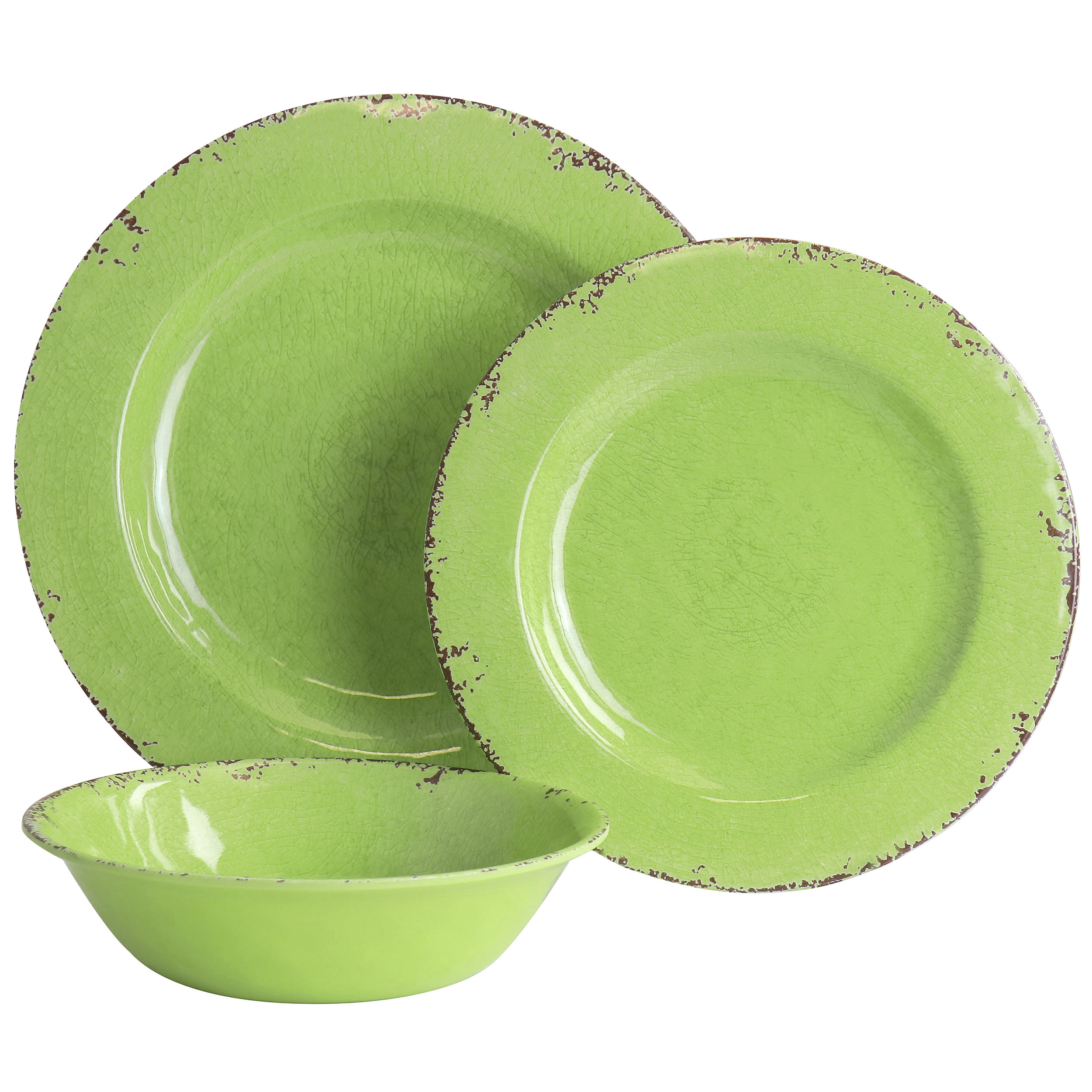 Gibson Mauna 12 Piece Melamine Dinnerware Set