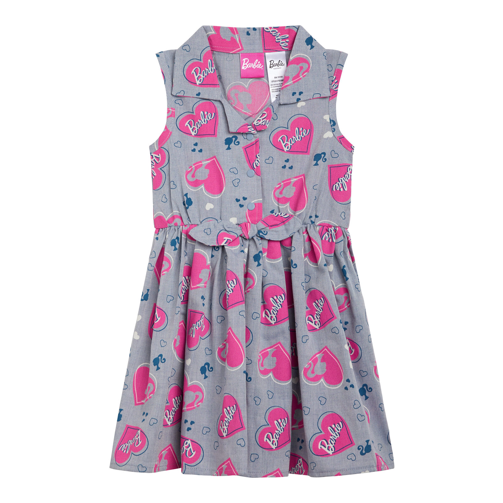 Barbie Girls' Sleeveless Denim Dress