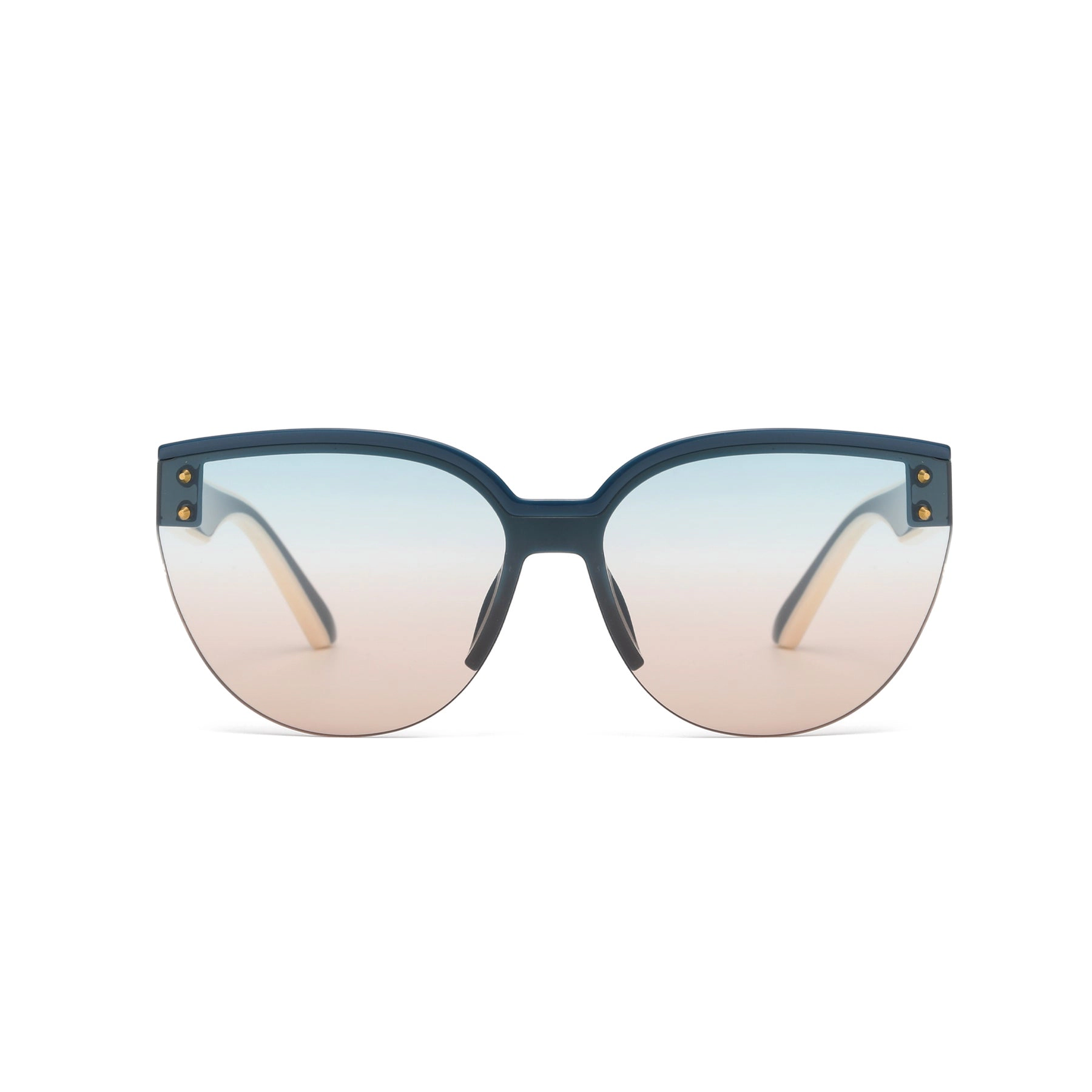 AGP PARIS Women's Clubmaster Acetate Gradient Lens UV400 Sunglasses