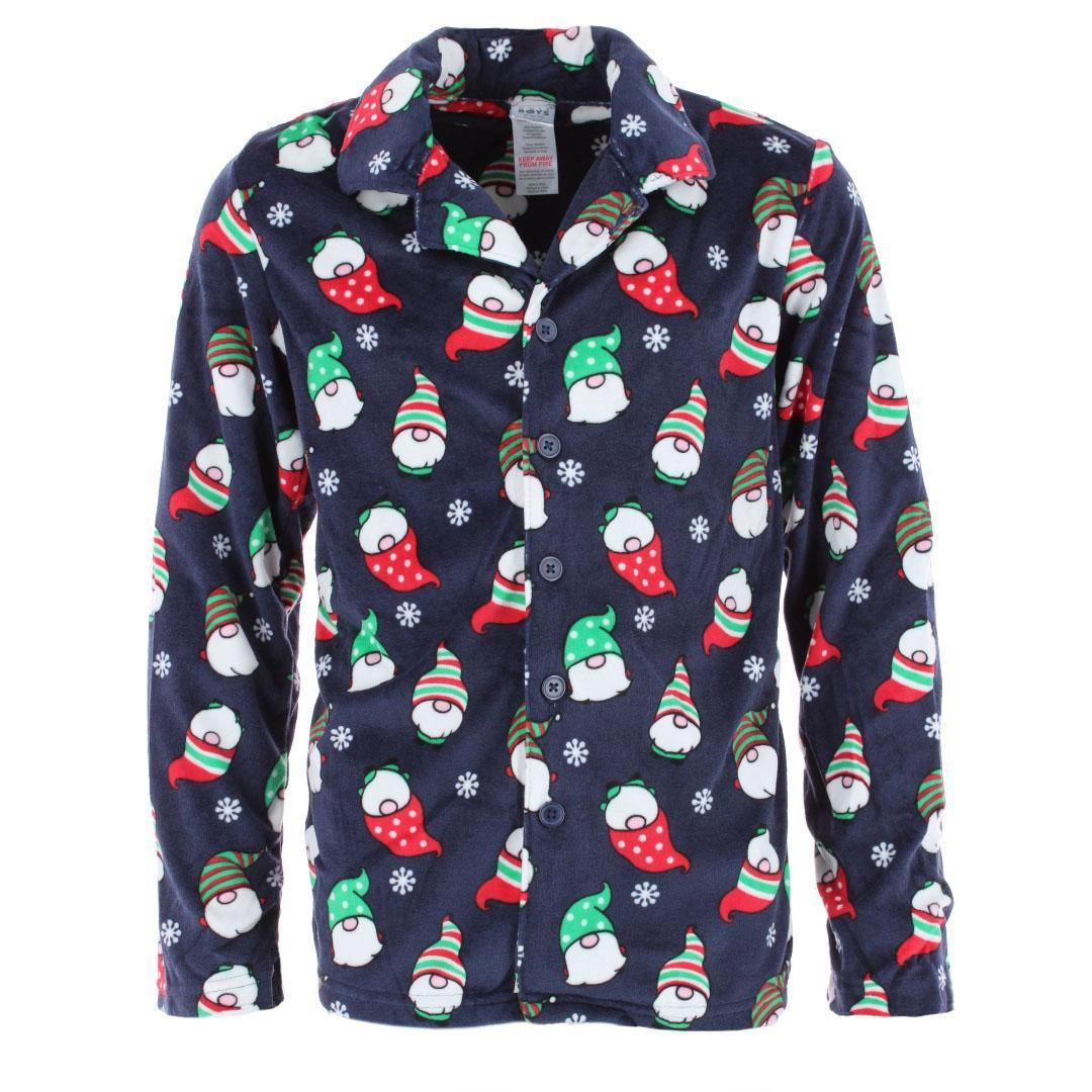 Only Boys Boy's Holiday Gnome Velour Pajama Set