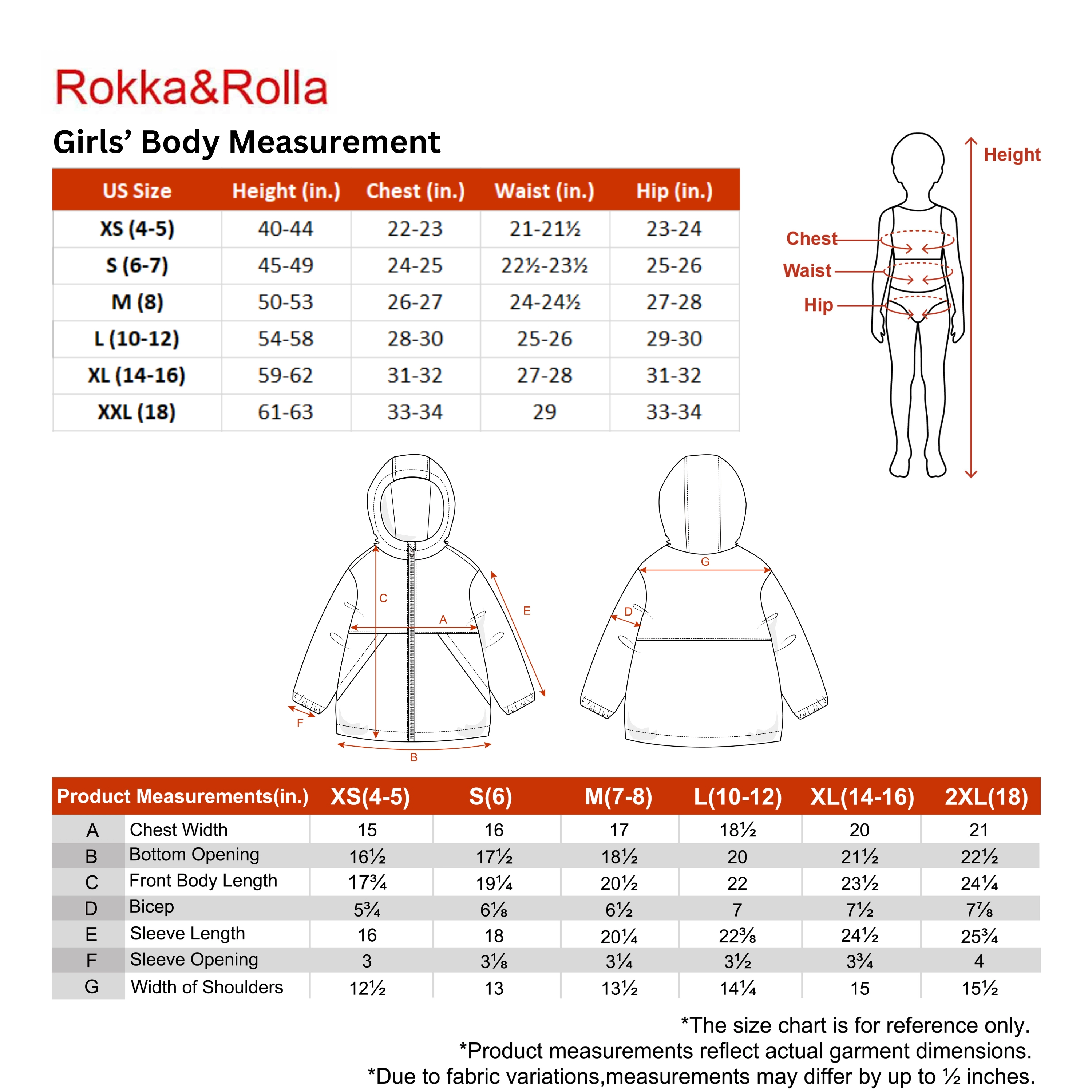 Rokka&Rolla Little & Big Kid Girls Fleece-Lined Lightweight Jacket