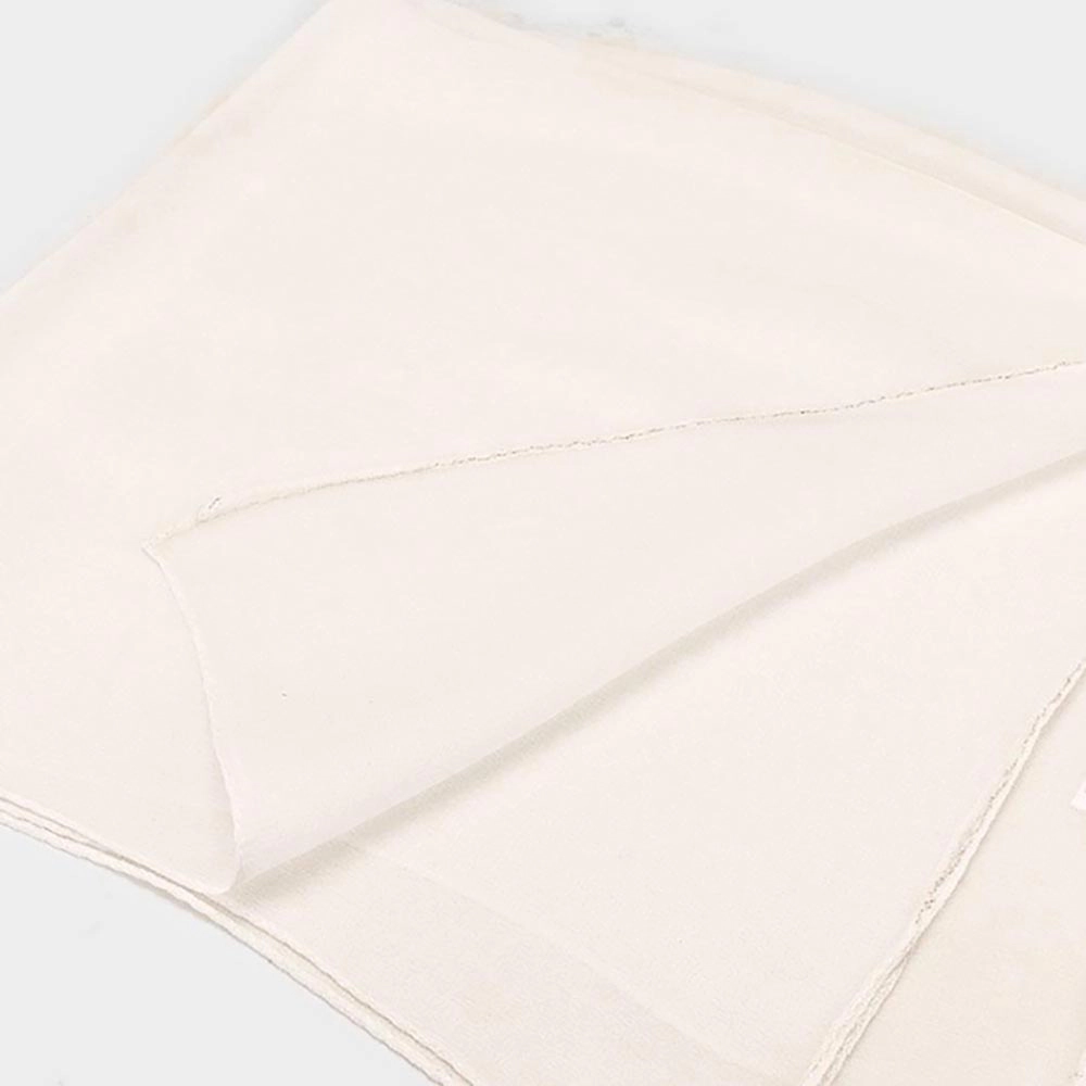 TRUEDAMES Lightweight Silk Square Scarf White