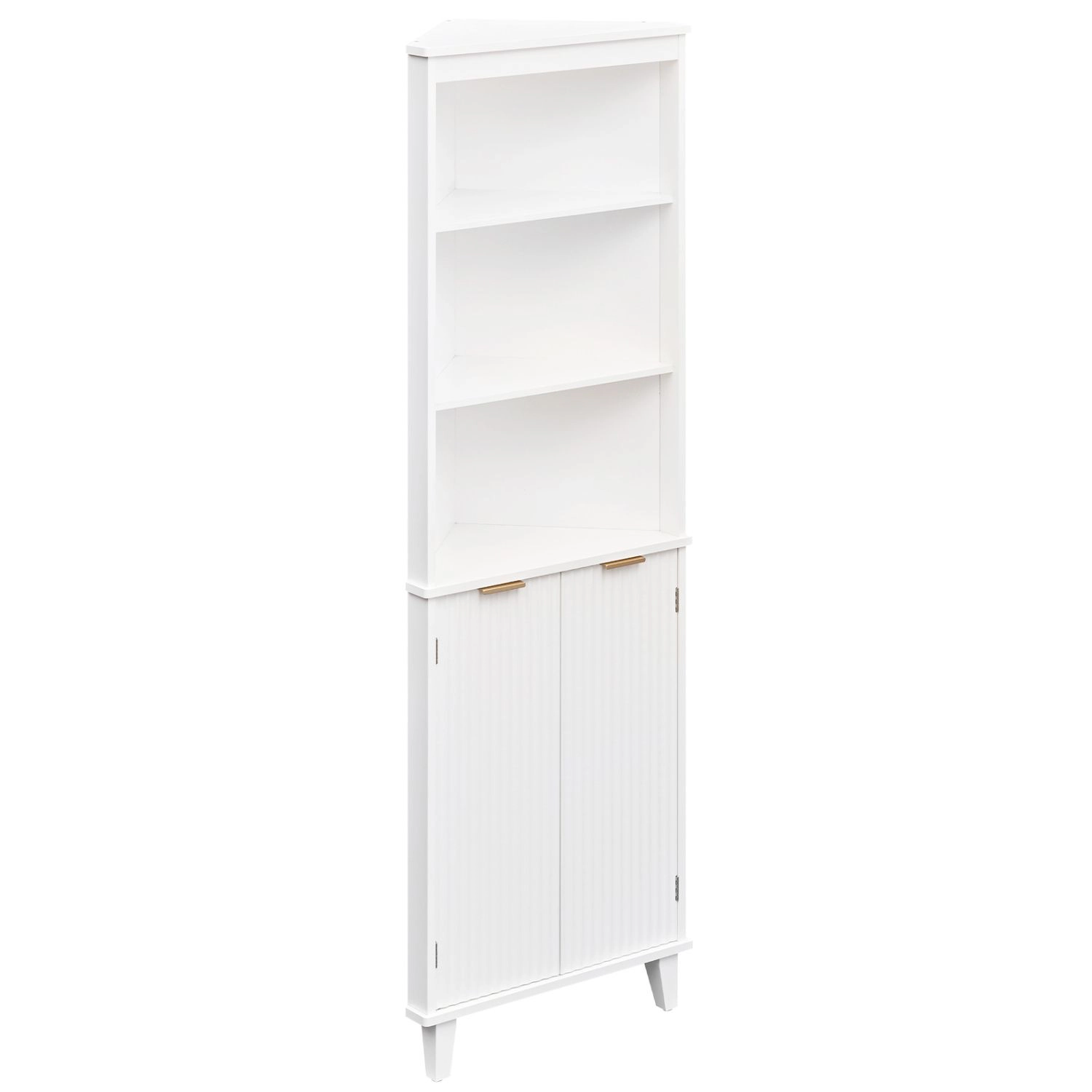 SlickBlue Corner Storage Cabinet with Adjustable Shelves