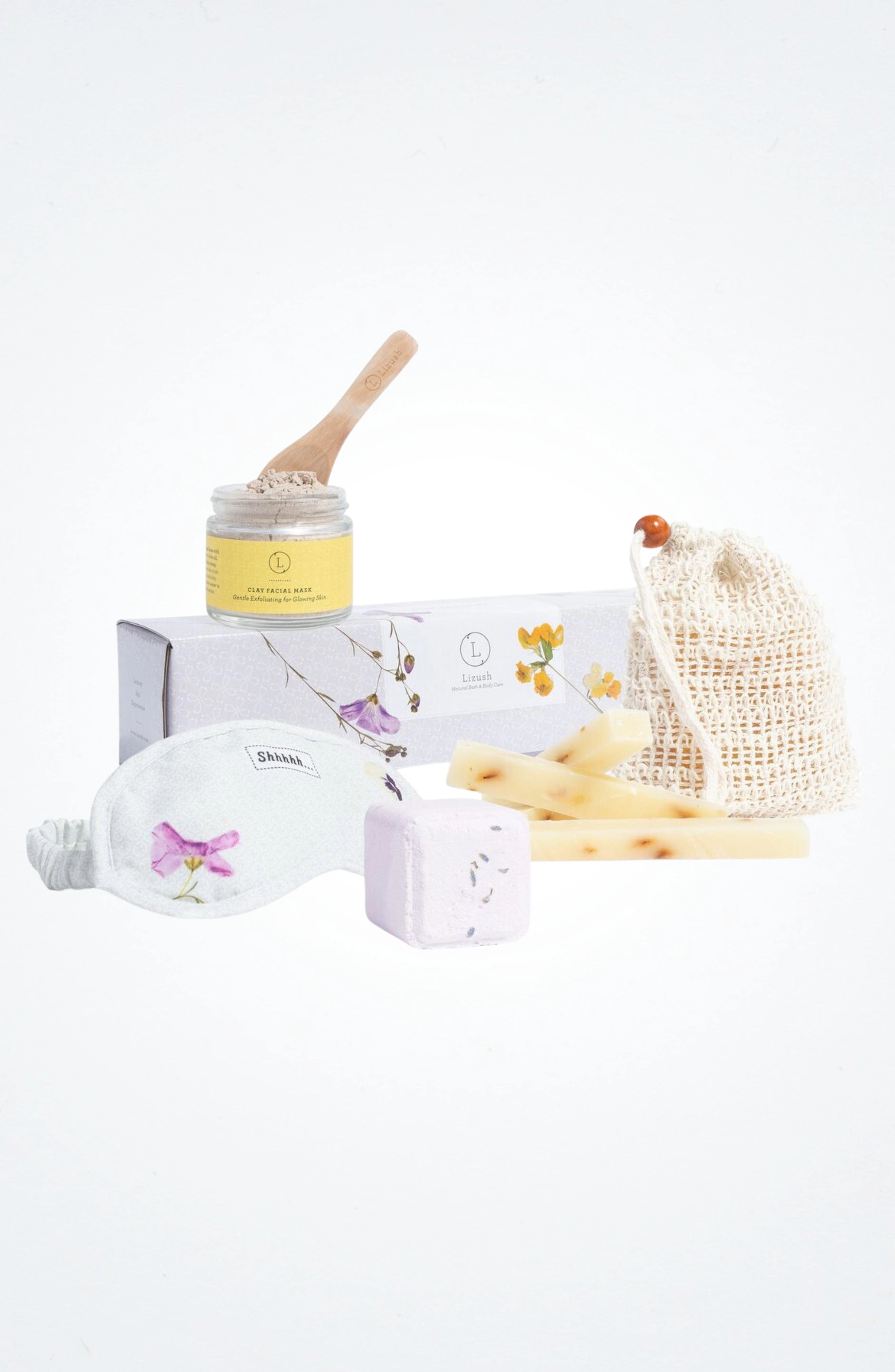 Lizush Soap Pamper Gift Box - Natural Spa Set for Her or Him, Lavender Relaxation Kit with Custom Note